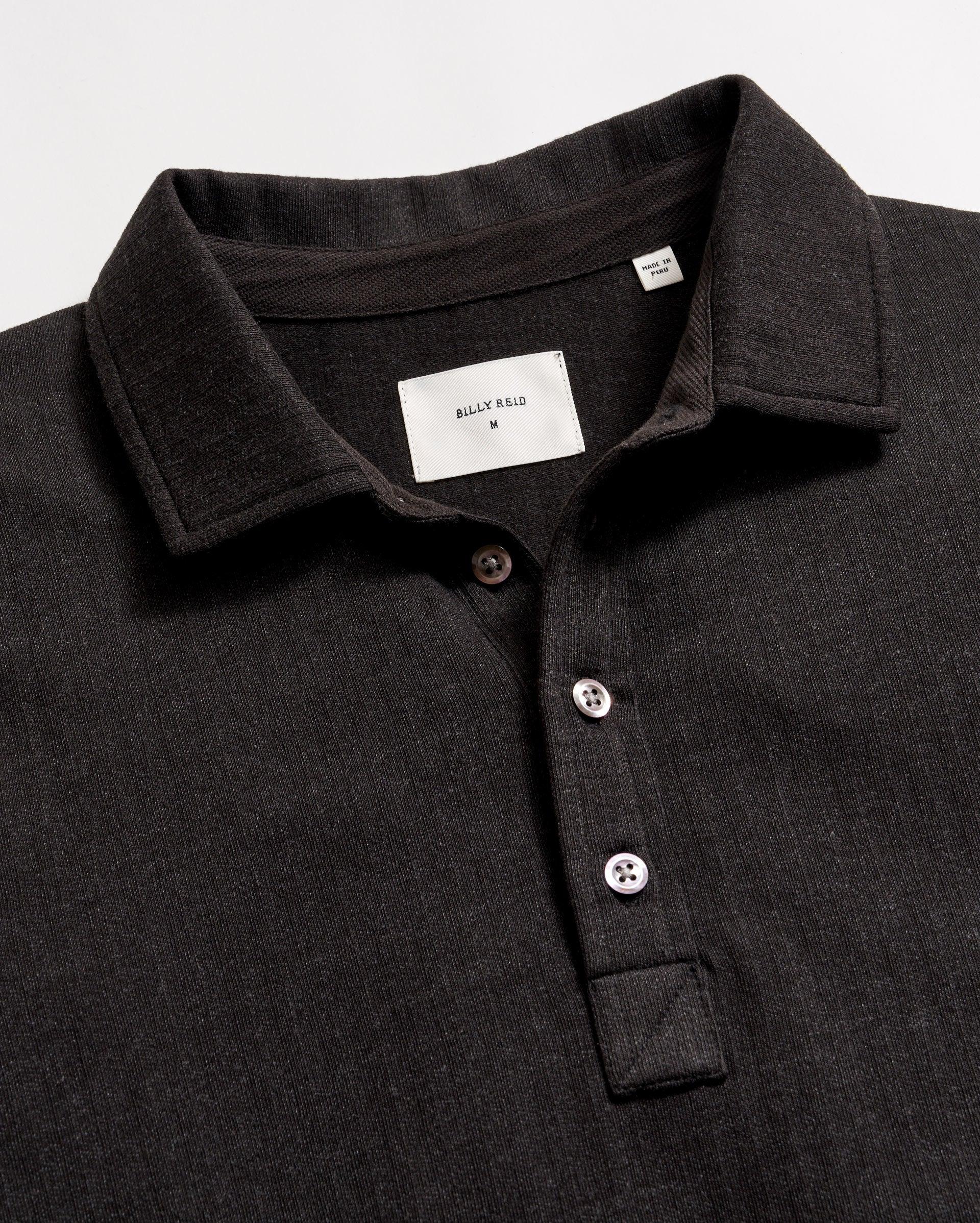 Long Sleeve Herringbone Polo -  Product Image