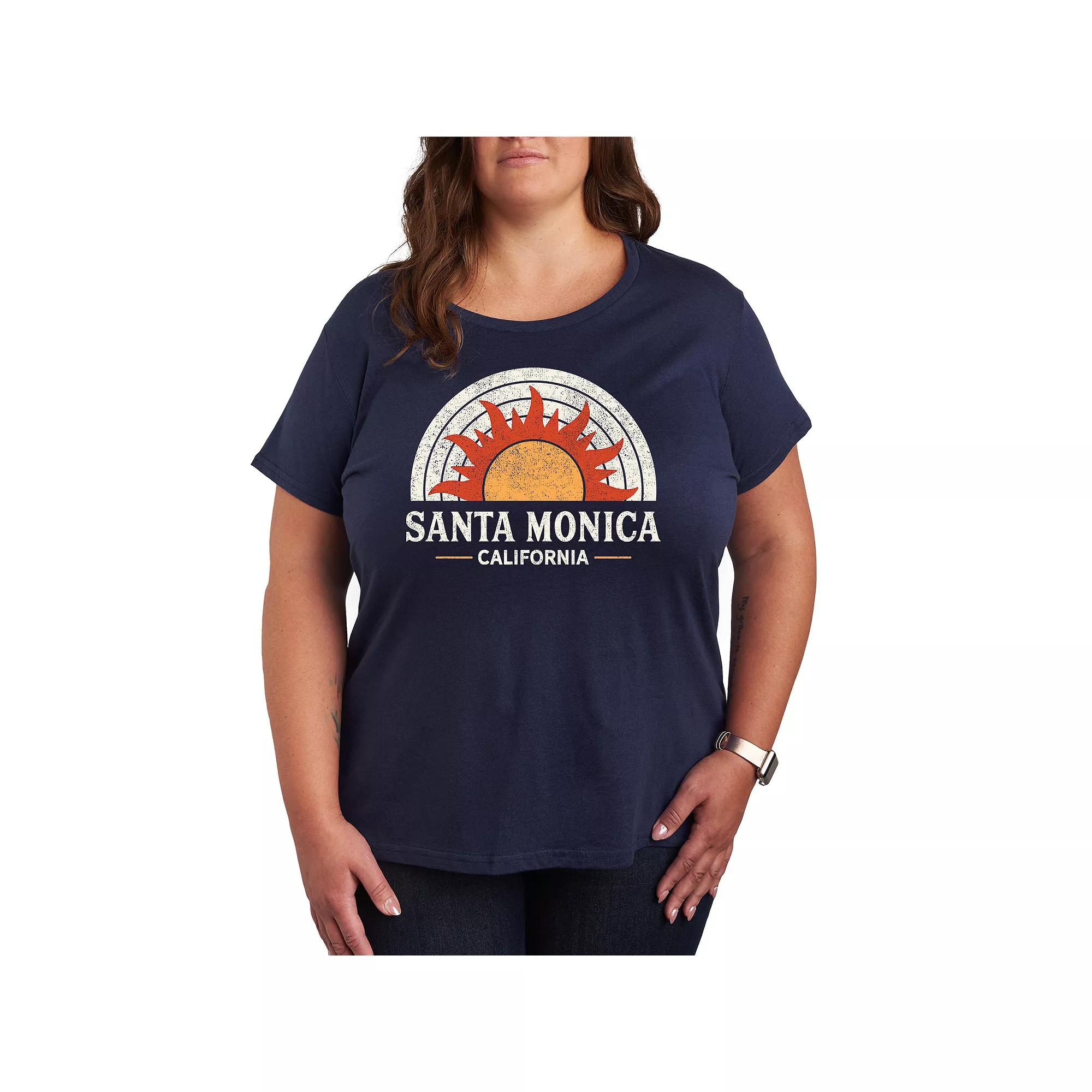 Plus Santa Monica California Sun Graphic Tee, Women's,  Product Image