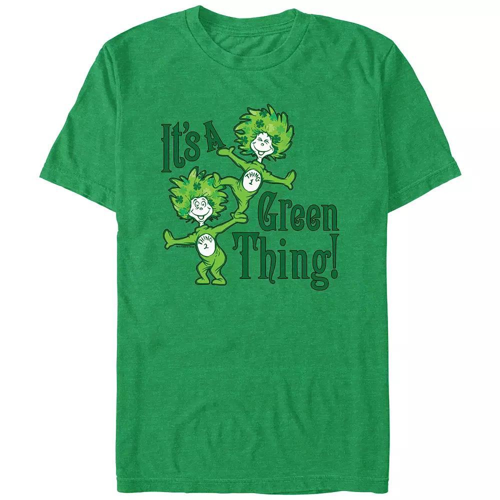 Men's Dr. Seuss It's A Green Thing Graphic Tee, Size: Large, Kelly Grey Product Image