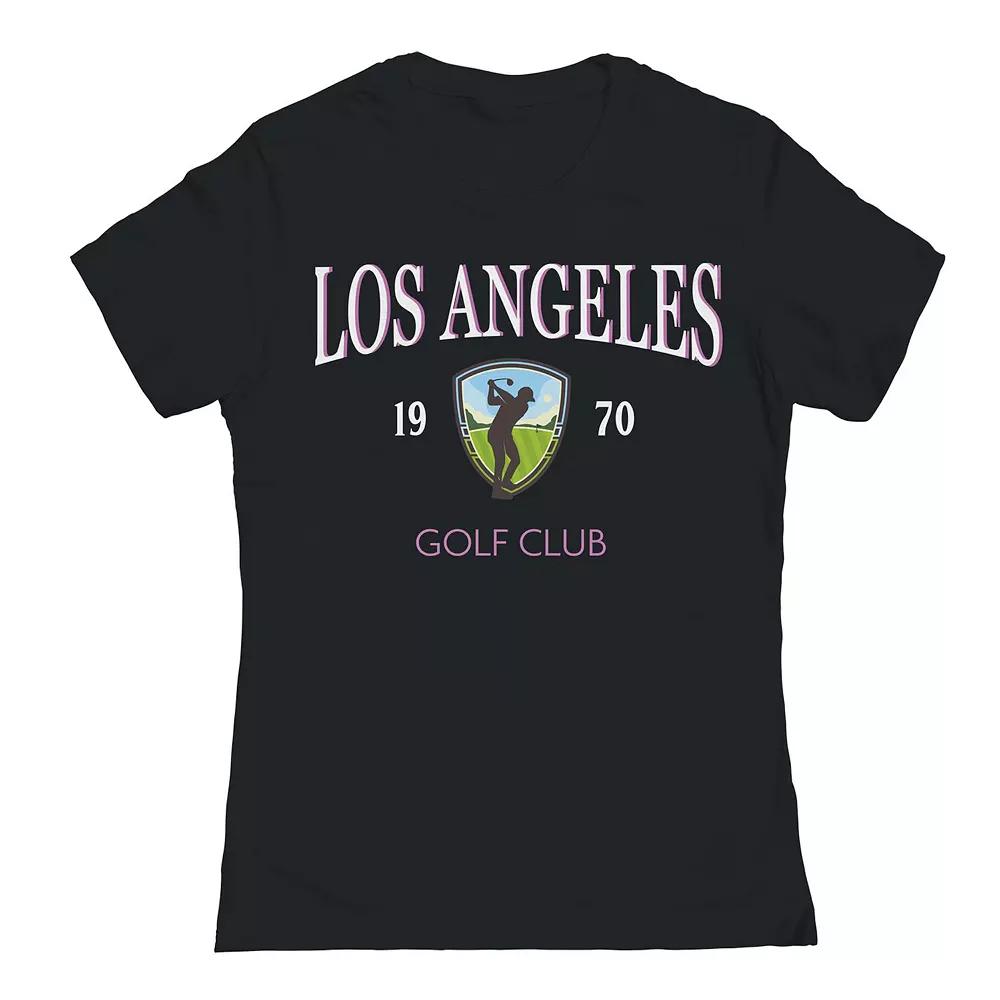 Junior's Los Angeles Golf Club Womens Graphic Tee, Girl's, Size: Medium, Black Product Image