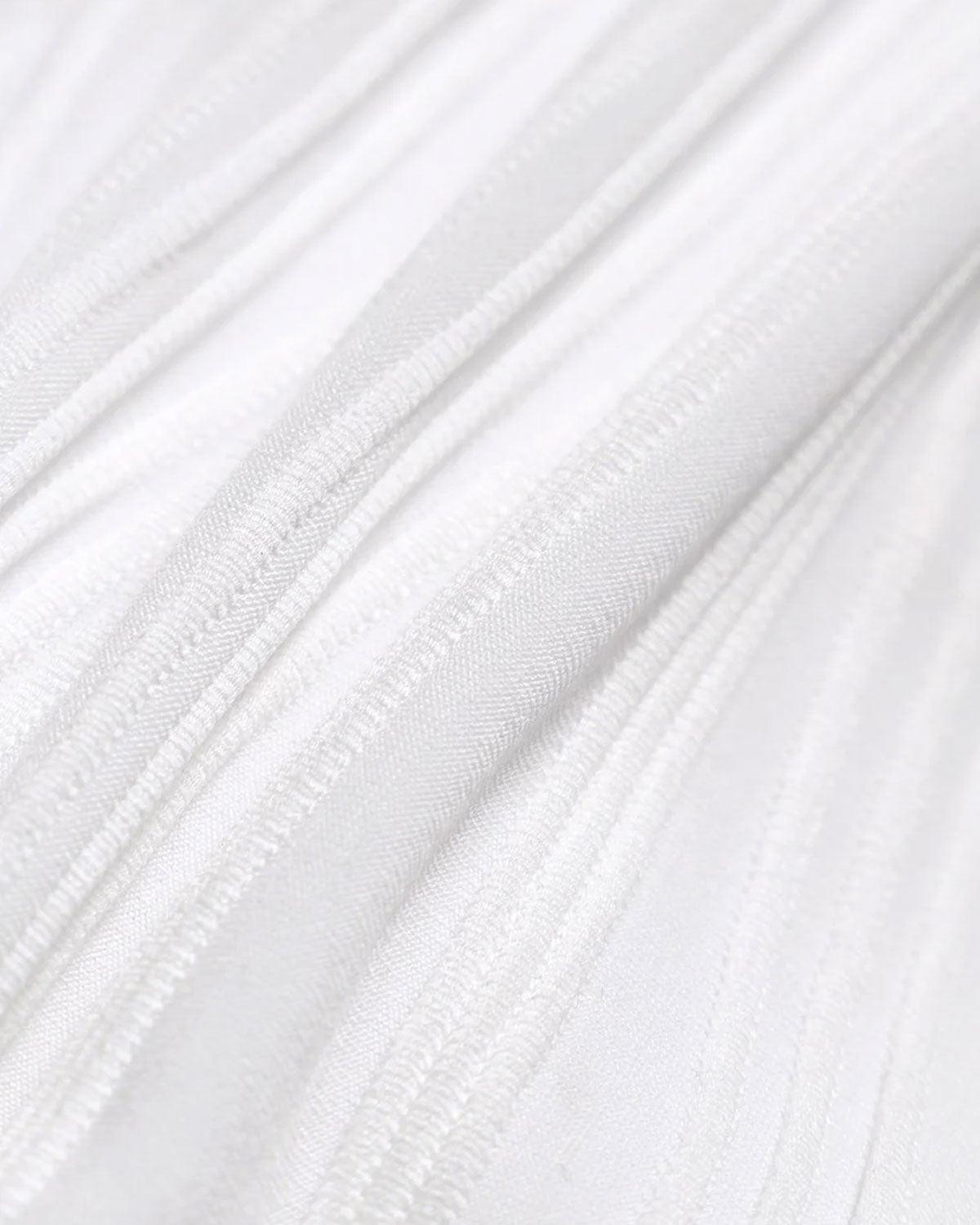 White Criss-Cross One-Piece Swimsuit Product Image