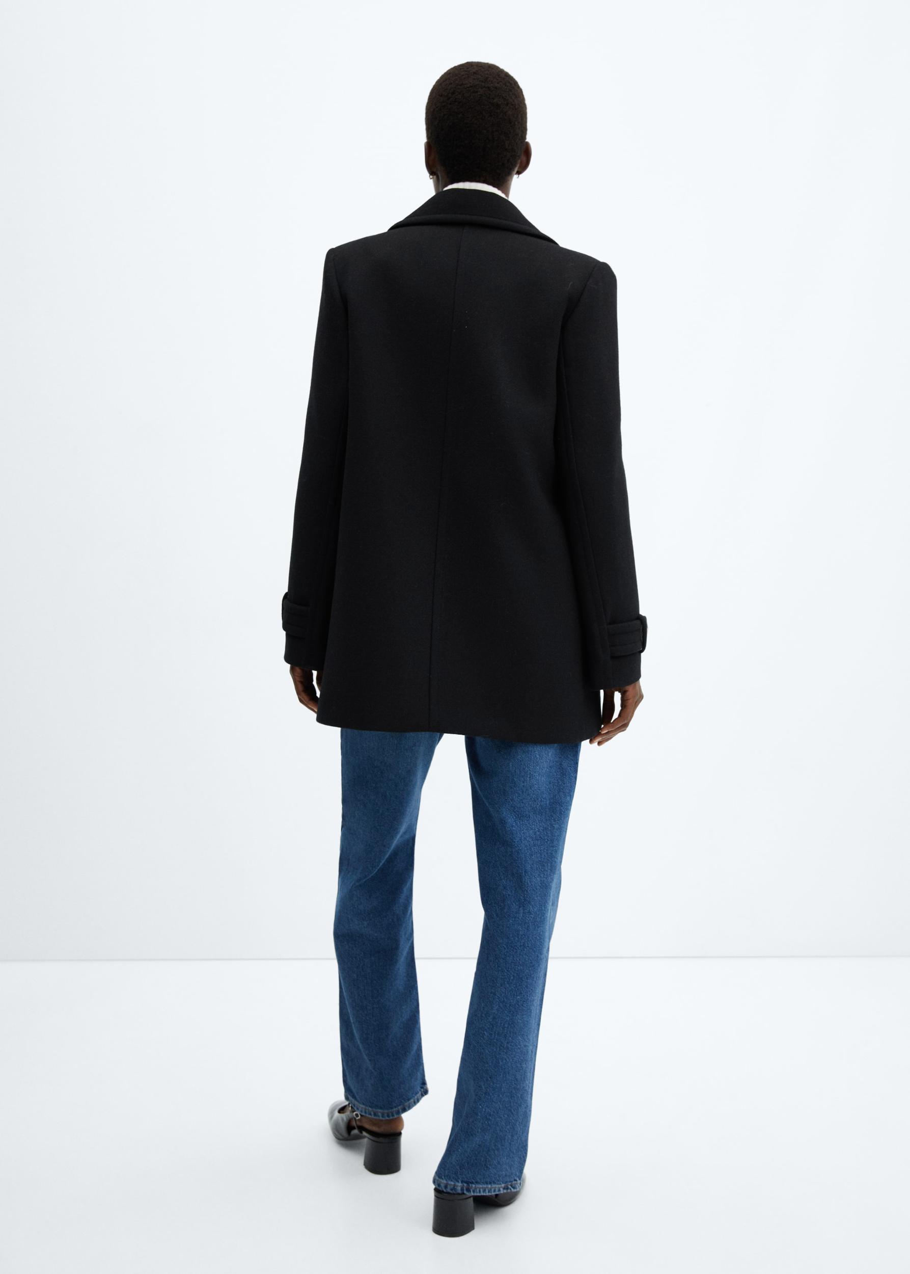 Wool coat with jewel buttons - Women | MANGO USA Product Image