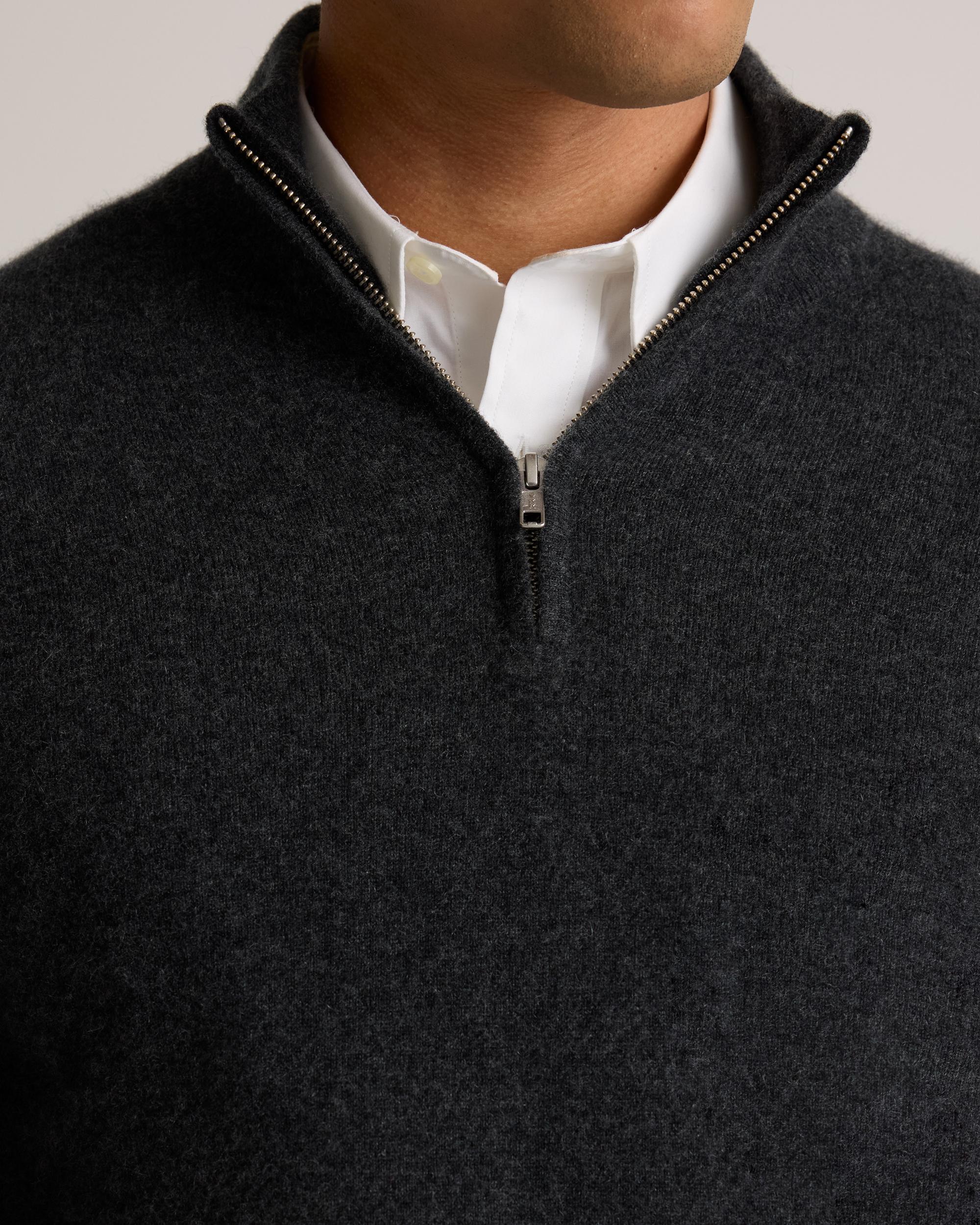 Quince | Men's Mongolian Cashmere Quarter Zip Sweater Product Image