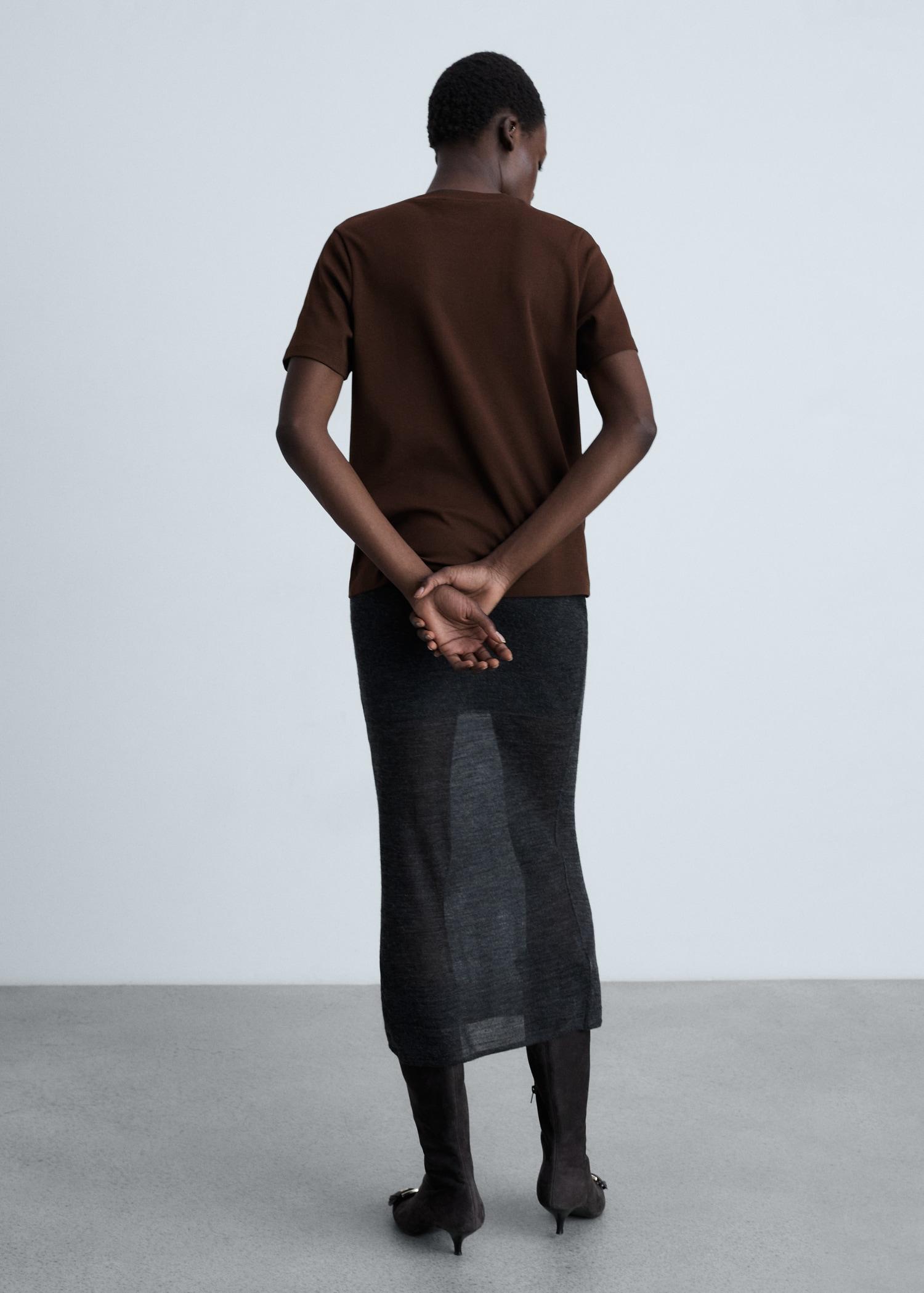 Short-sleeved cotton t-shirt - Women | MANGO USA Product Image