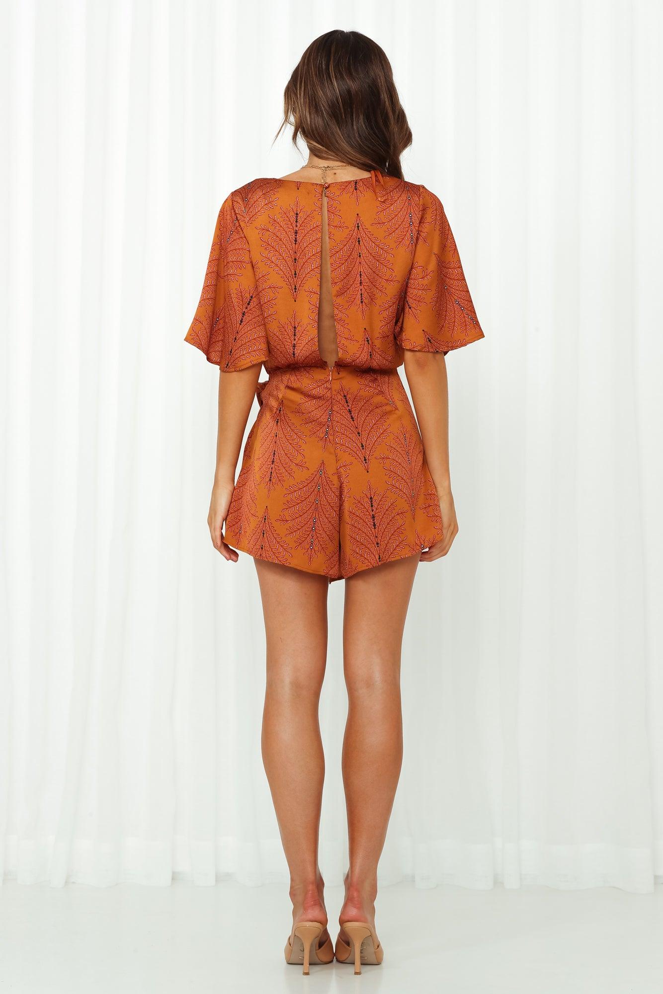 Midnight Noise Romper Rust Product Image