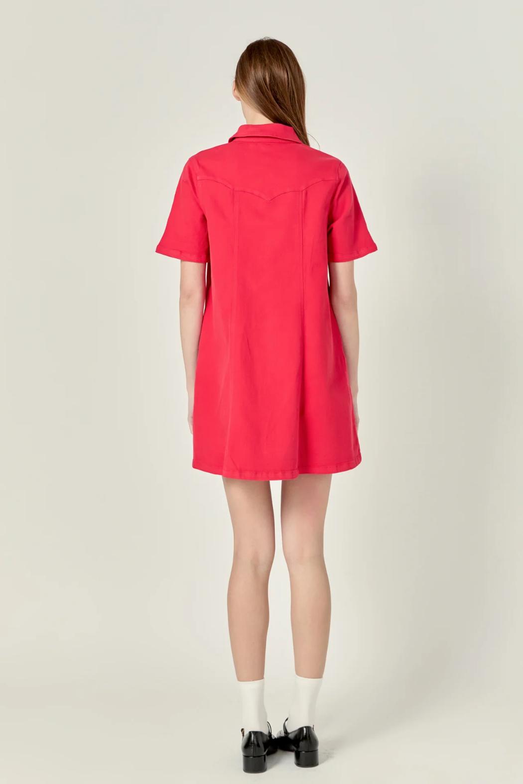 SS Denim Mini Dress Product Image