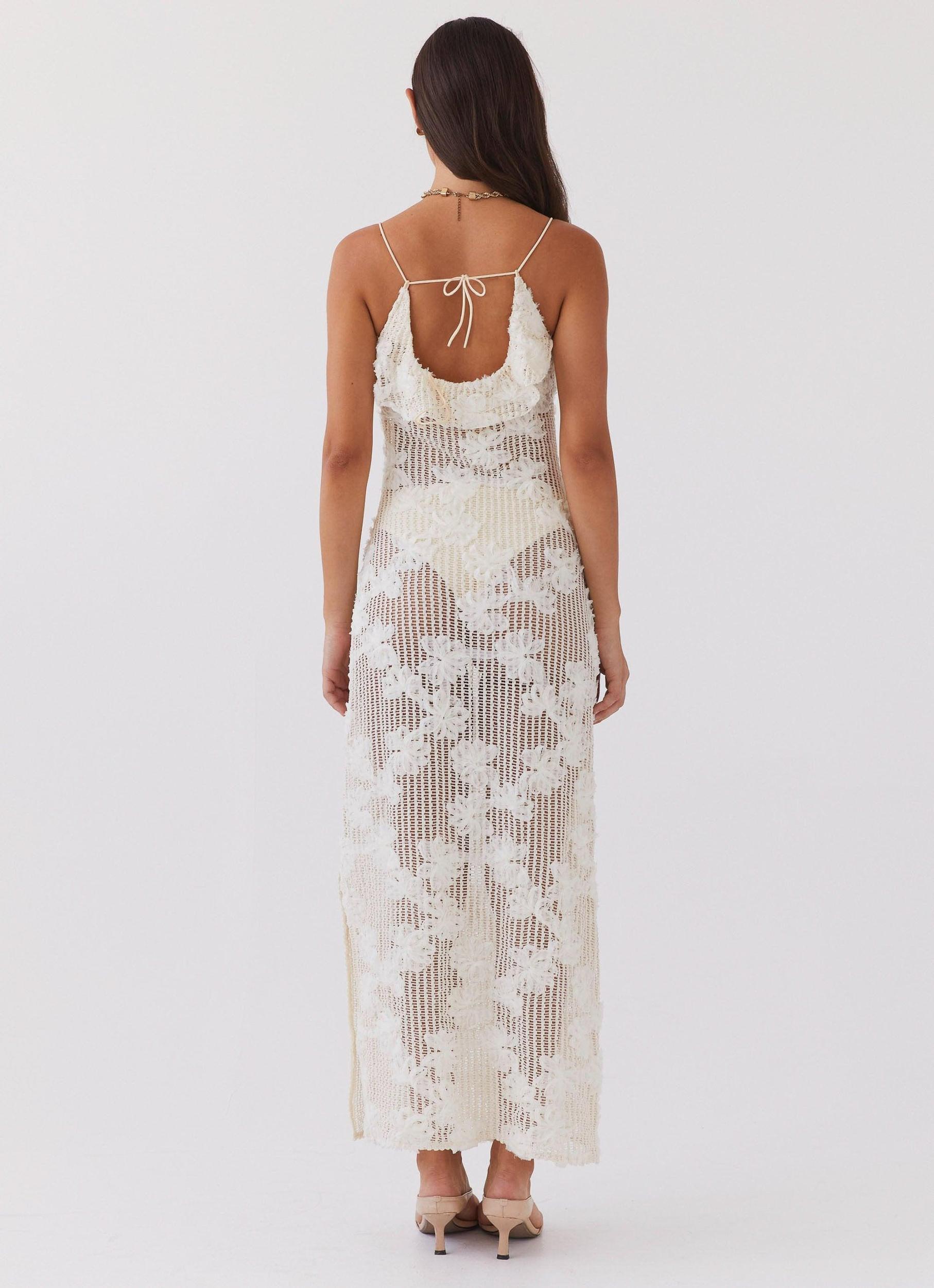 Evangeline Embroidered Maxi Dress - Ivory Tea Product Image