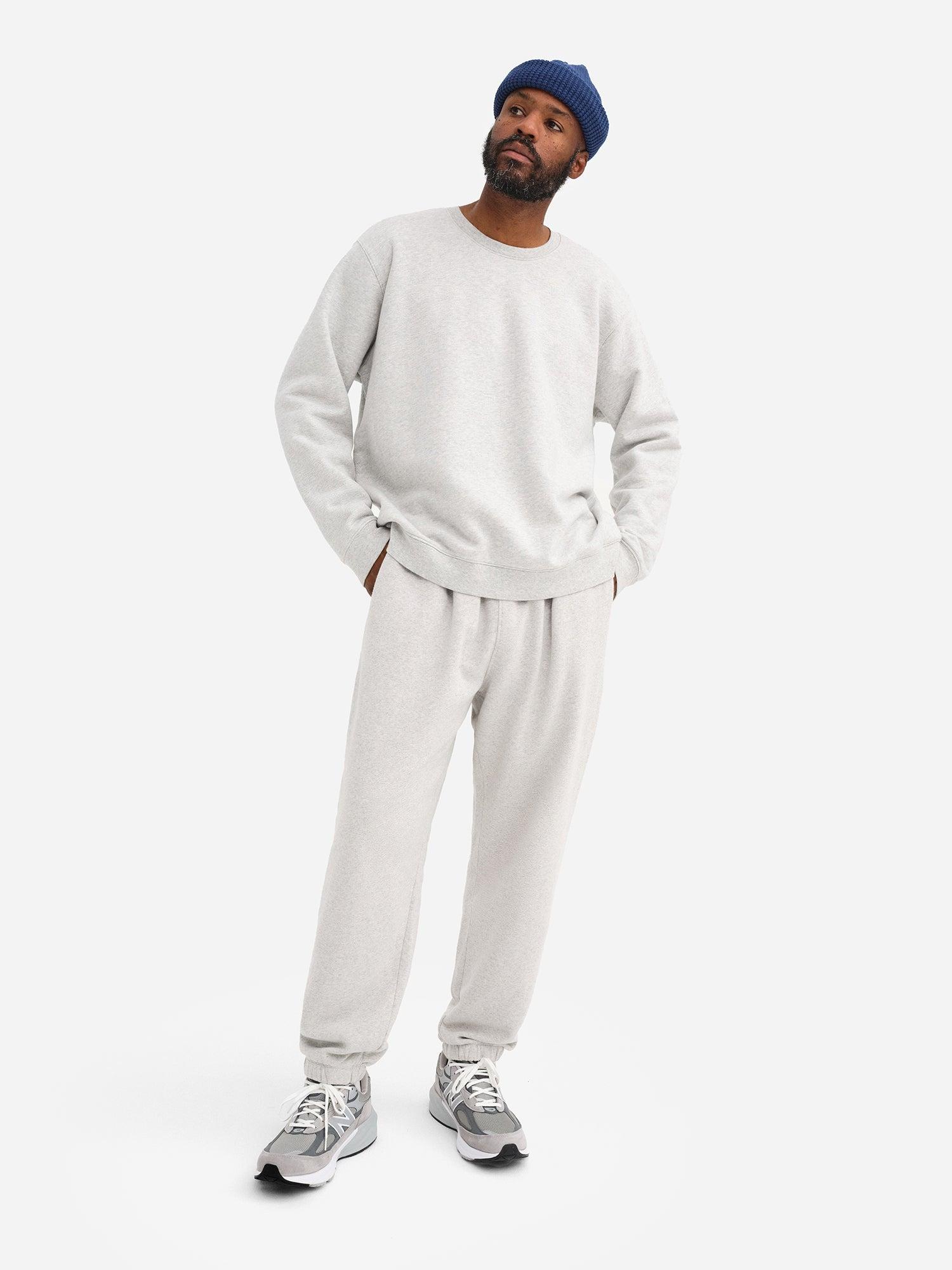 Men's Organic Fleece Crew Neck Sweatshirt Male Product Image