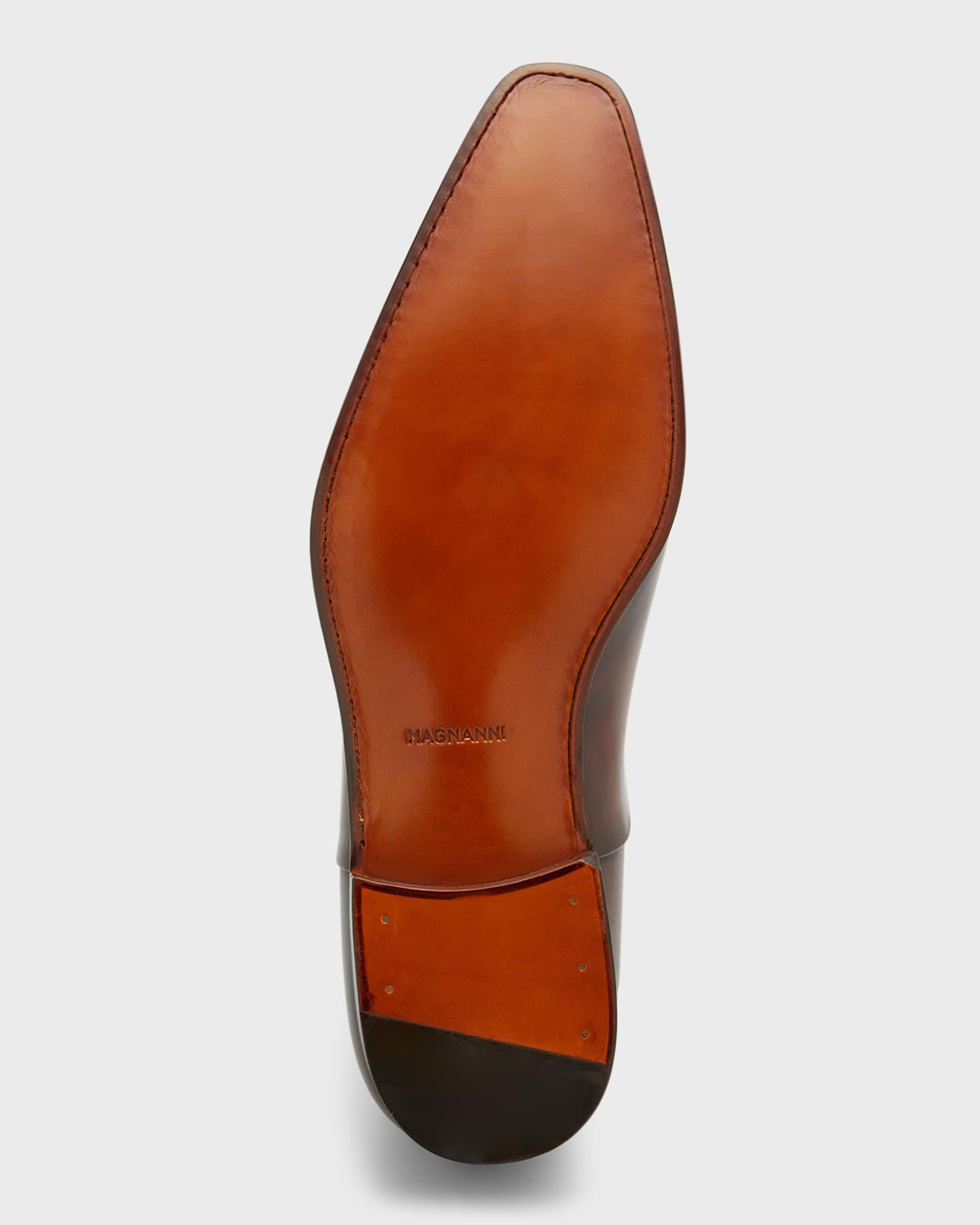 Zegna Mens Hand-Buffed Leather Vienna Evening Wholecut Oxford Shoes Product Image