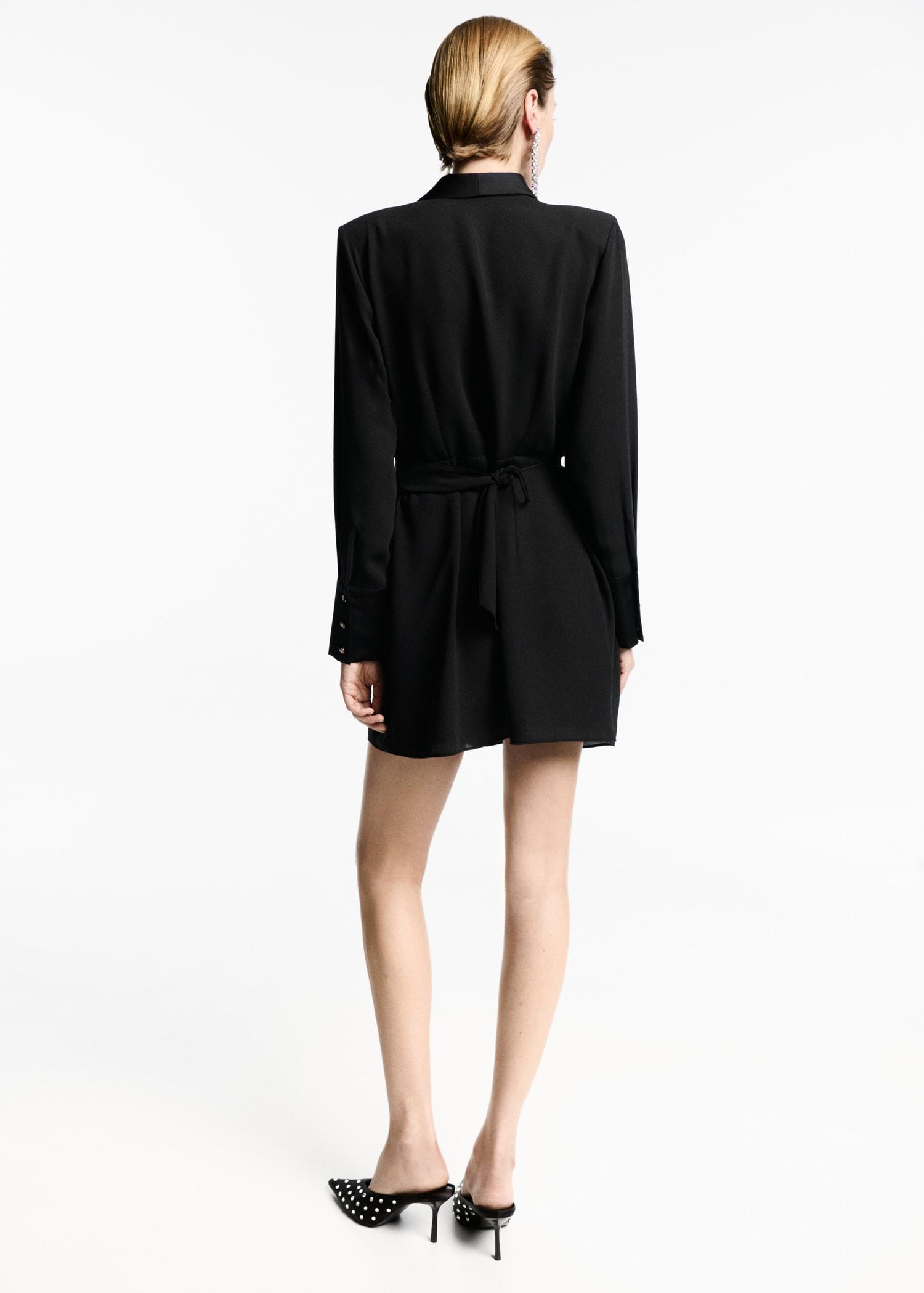 Bow wrap dress - Women | MANGO USA Product Image
