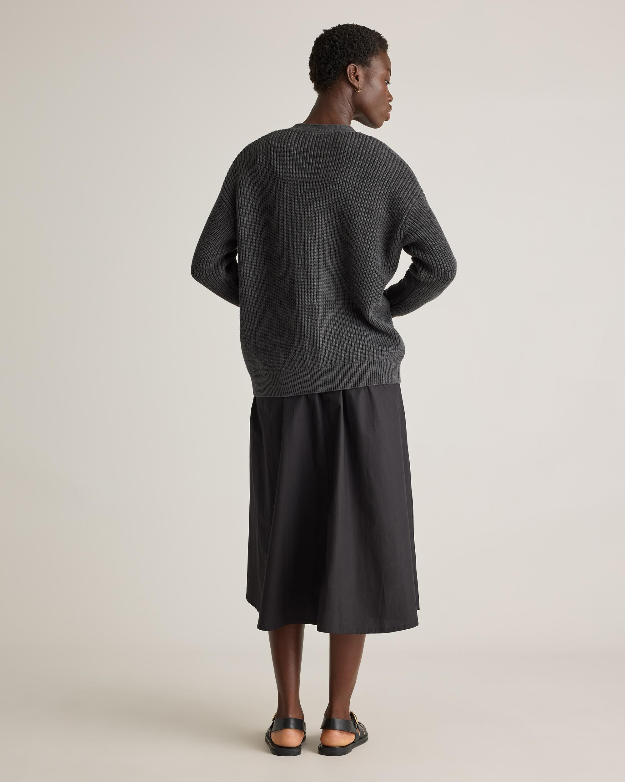 Quince | Women's Oversized Boyfriend Cardigan Sweater Size XS, Organic Cotton Product Image