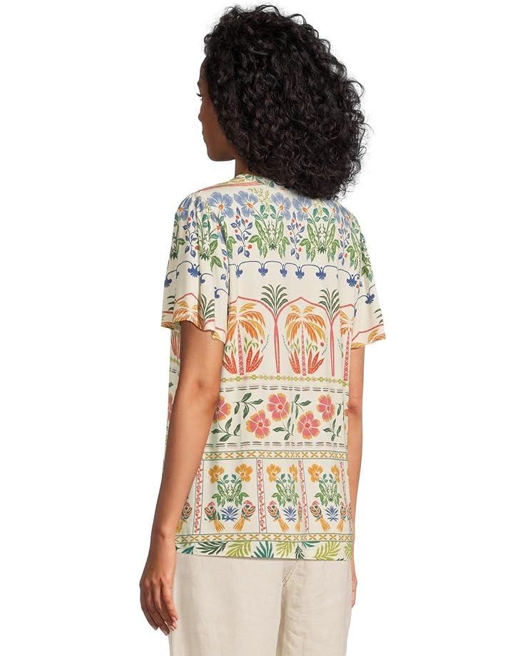 The Janie Favorite V-neck Puff Sleeve Tee- Emily Product Image