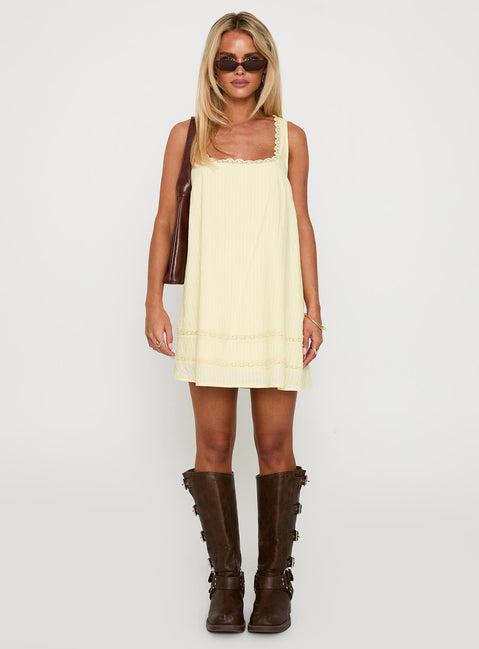 Alanah Mini Dress Lemon Product Image