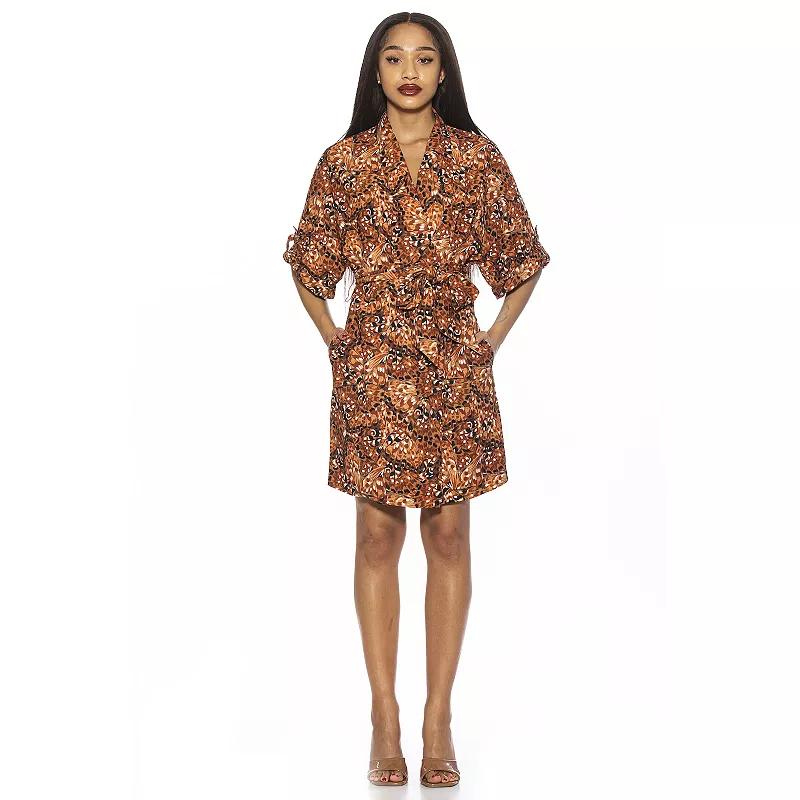 Women's ALEXIA ADMOR Tie-Front Wrap Mini Dress,  Product Image