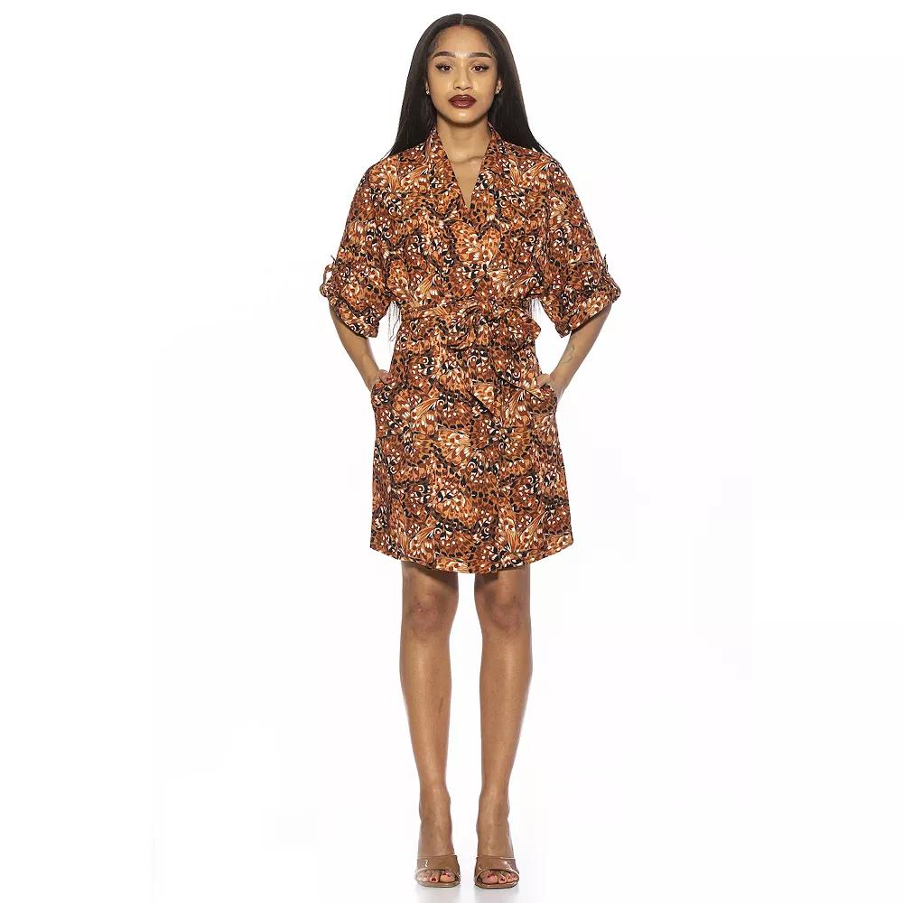 Women's ALEXIA ADMOR Tie-Front Wrap Mini Dress,  Product Image