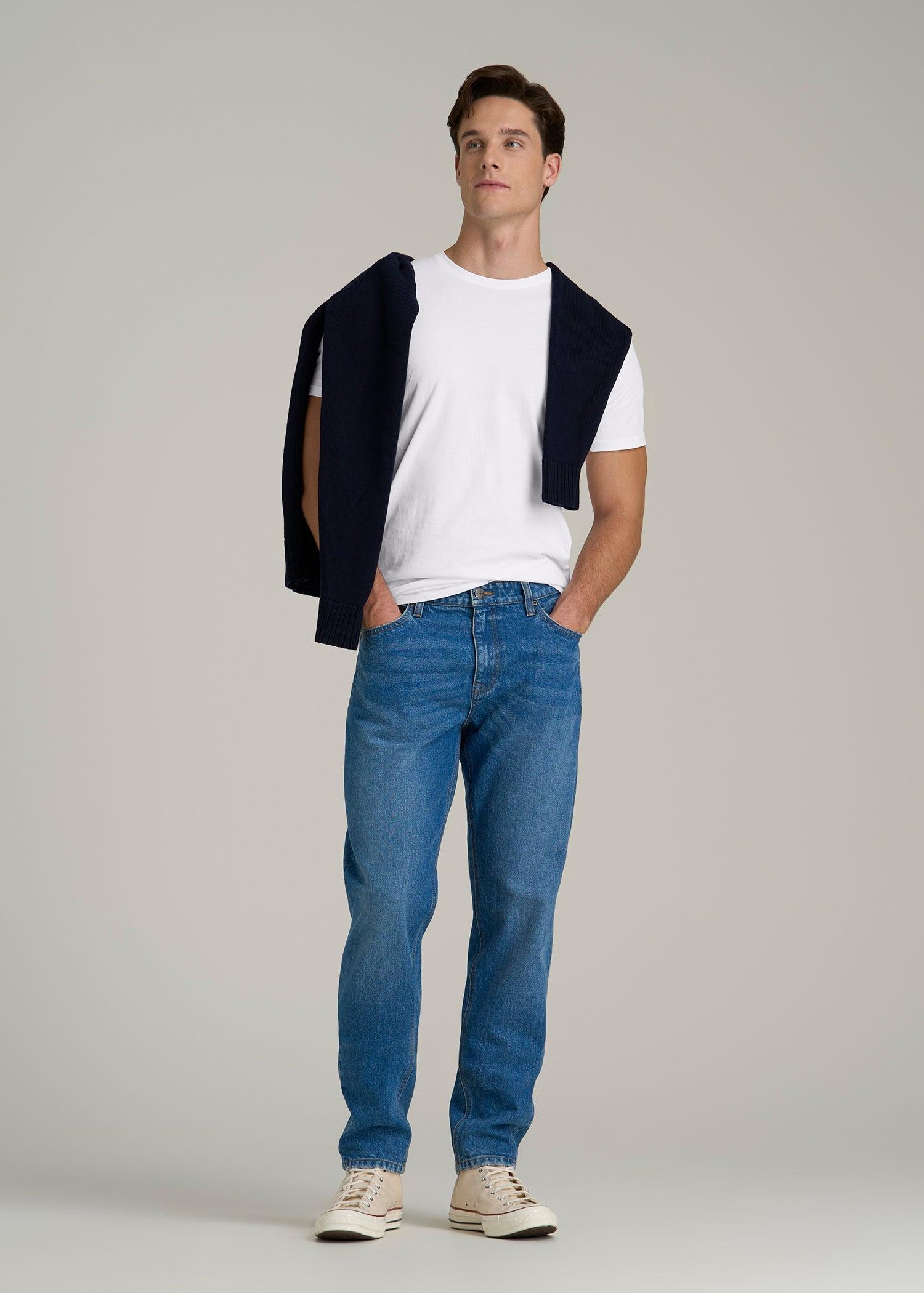 The Everyday Regular Fit Crewneck T-Shirt for Tall Men in White Male Product Image