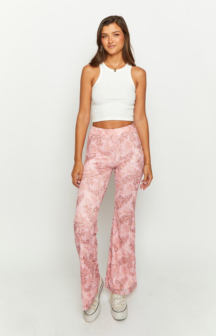 Main Act Pink Swirl Snake Print Pants Baby Product Image