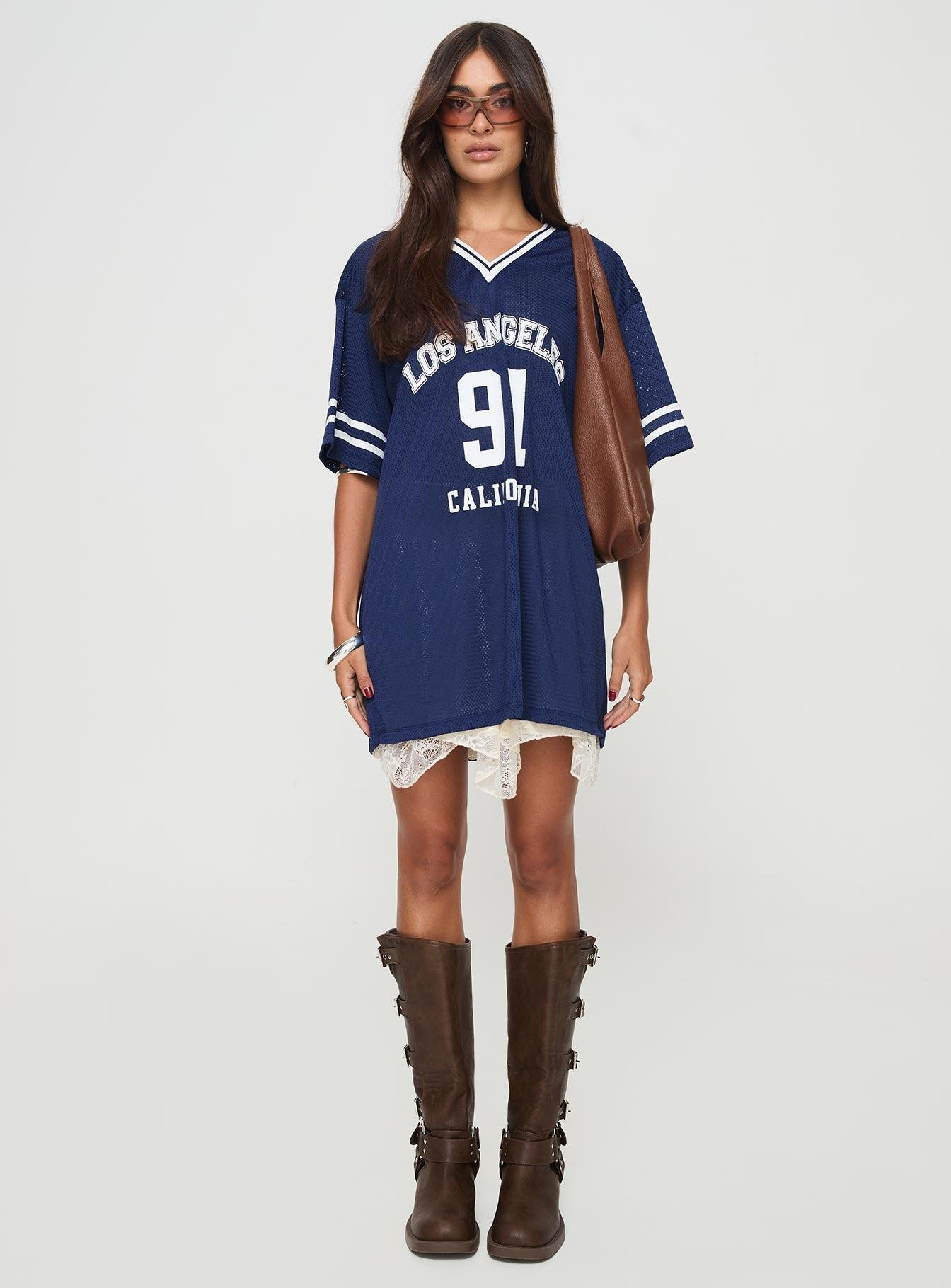 Michail Jersey Dress Navy Product Image