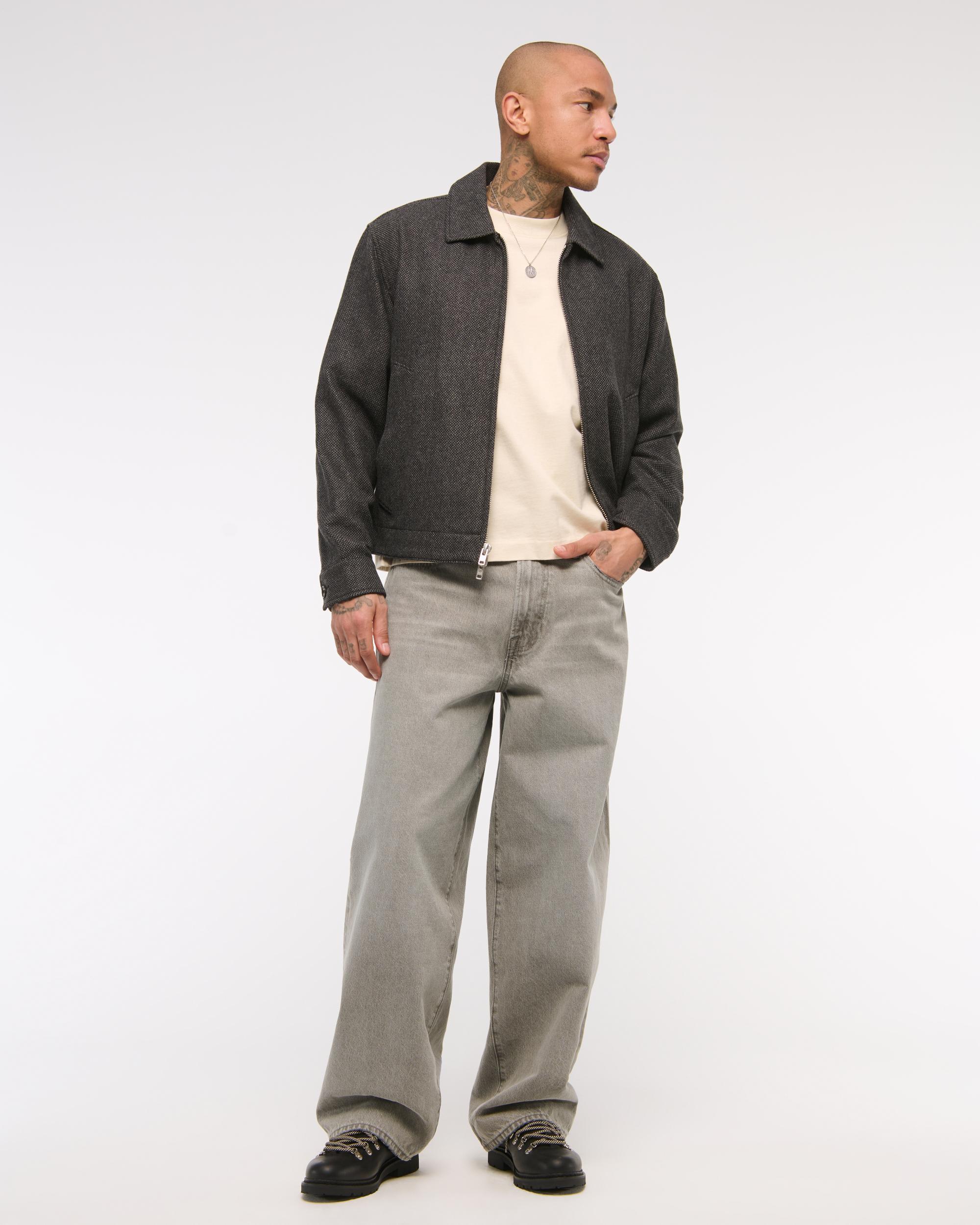 Cropped Wool-Blend Zip Jacket Product Image