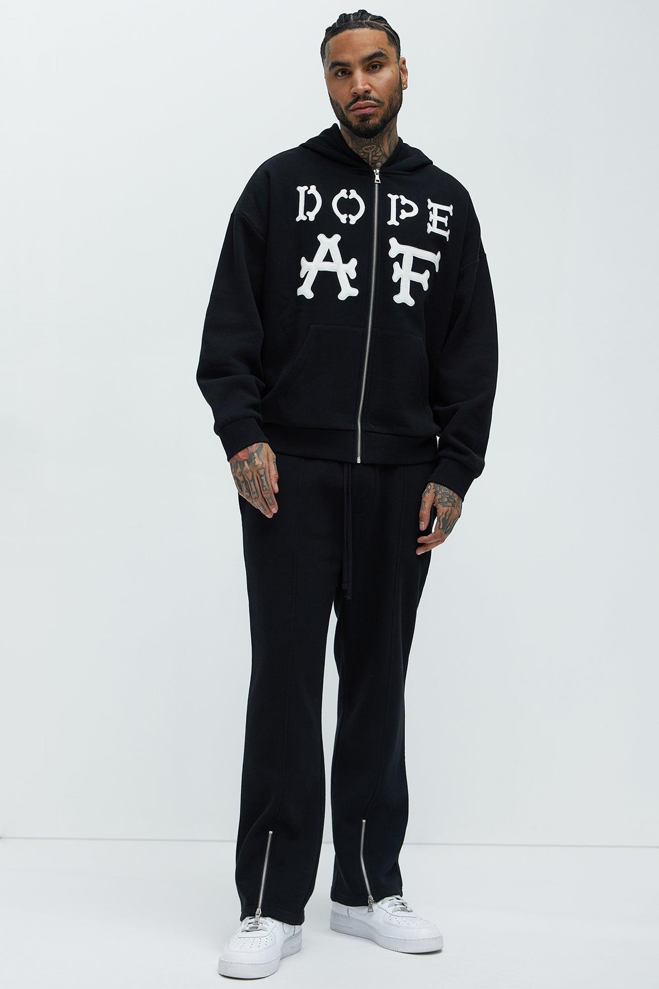 Tyson Rad Patched Zip Hoodie - Black Product Image