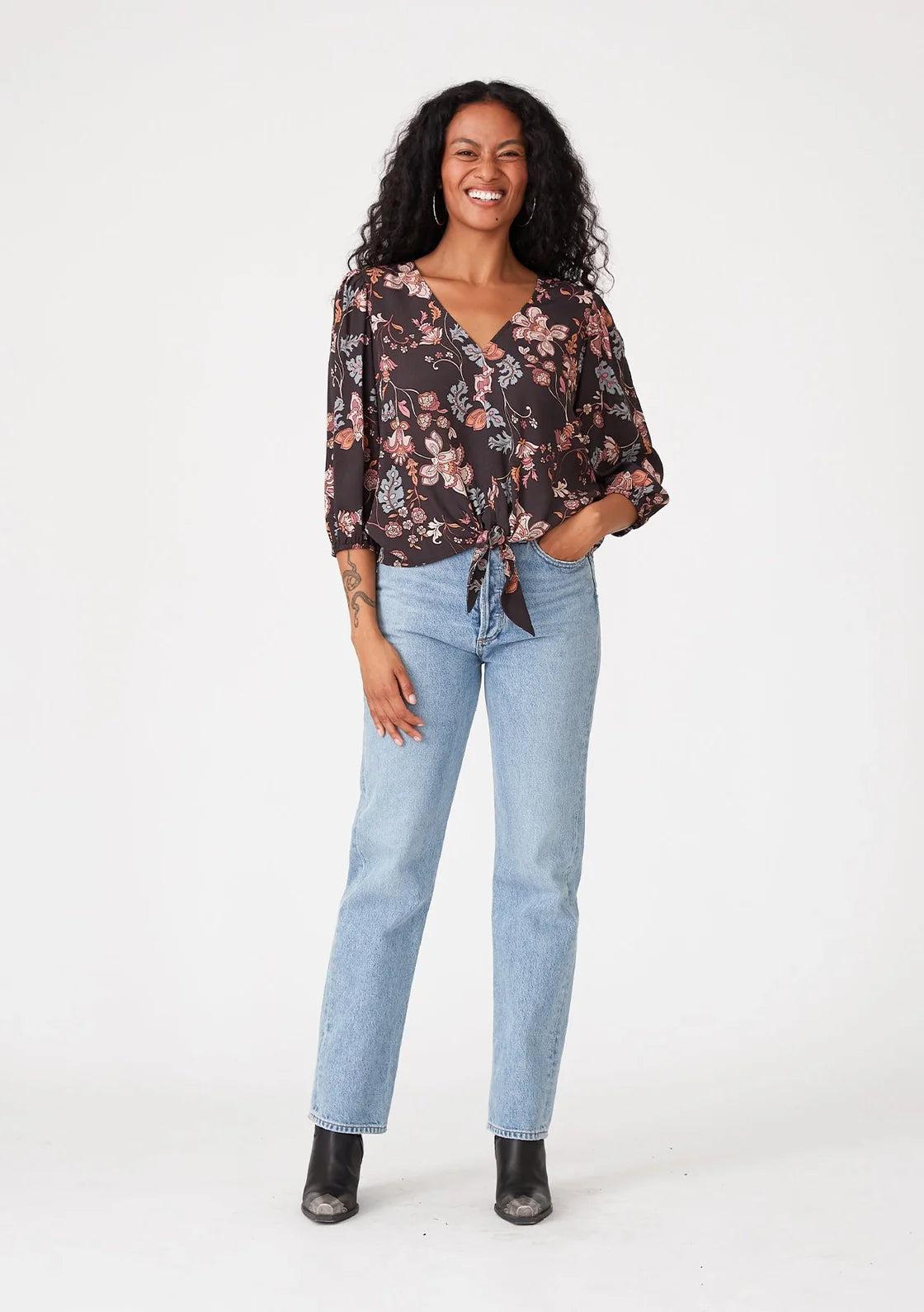 Winona Tie Front Blouse Product Image