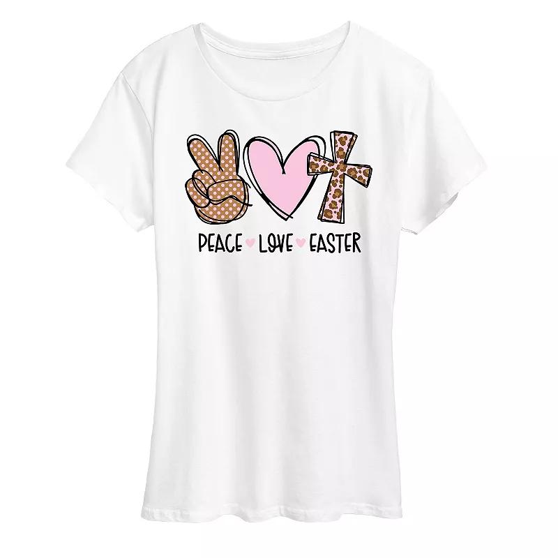 Women's Peace Love Easter Graphic Tee,  Product Image