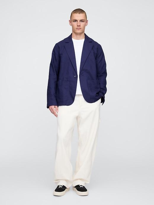 Relaxed Linen-Cotton Blazer Product Image