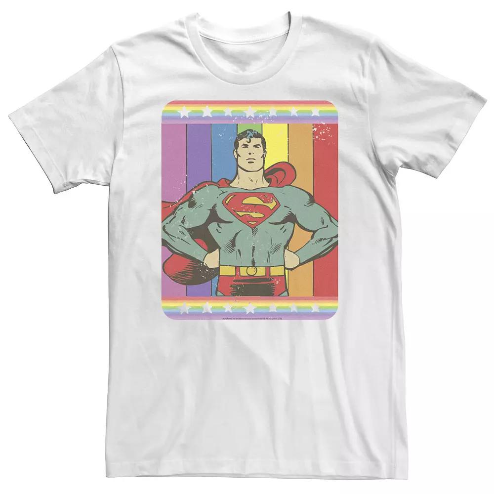 Big & Tall DC Comics Pride Superman Rainbow Flag Portrait Tee, Men's,  Product Image