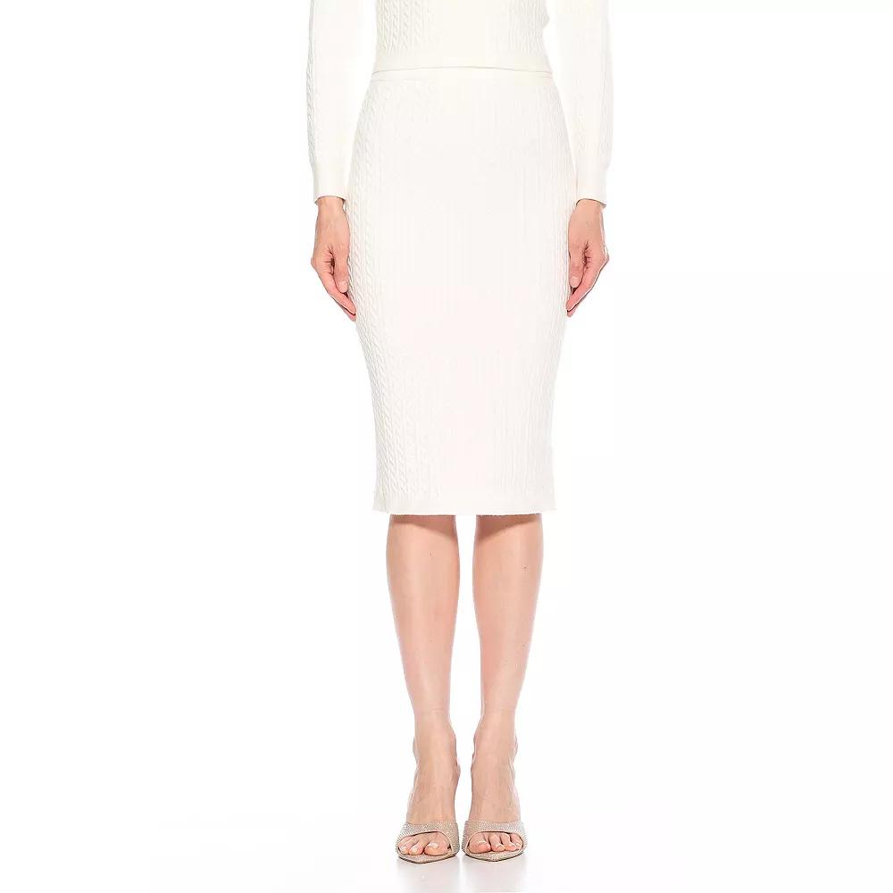 Women's ALEXIA ADMOR Cable-Knit Midi Skirt,  Product Image