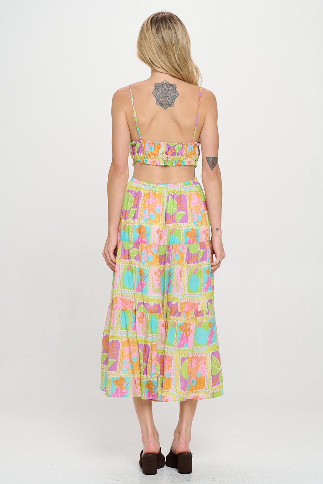 Tropical Mosaic Maxi Dress Product Image