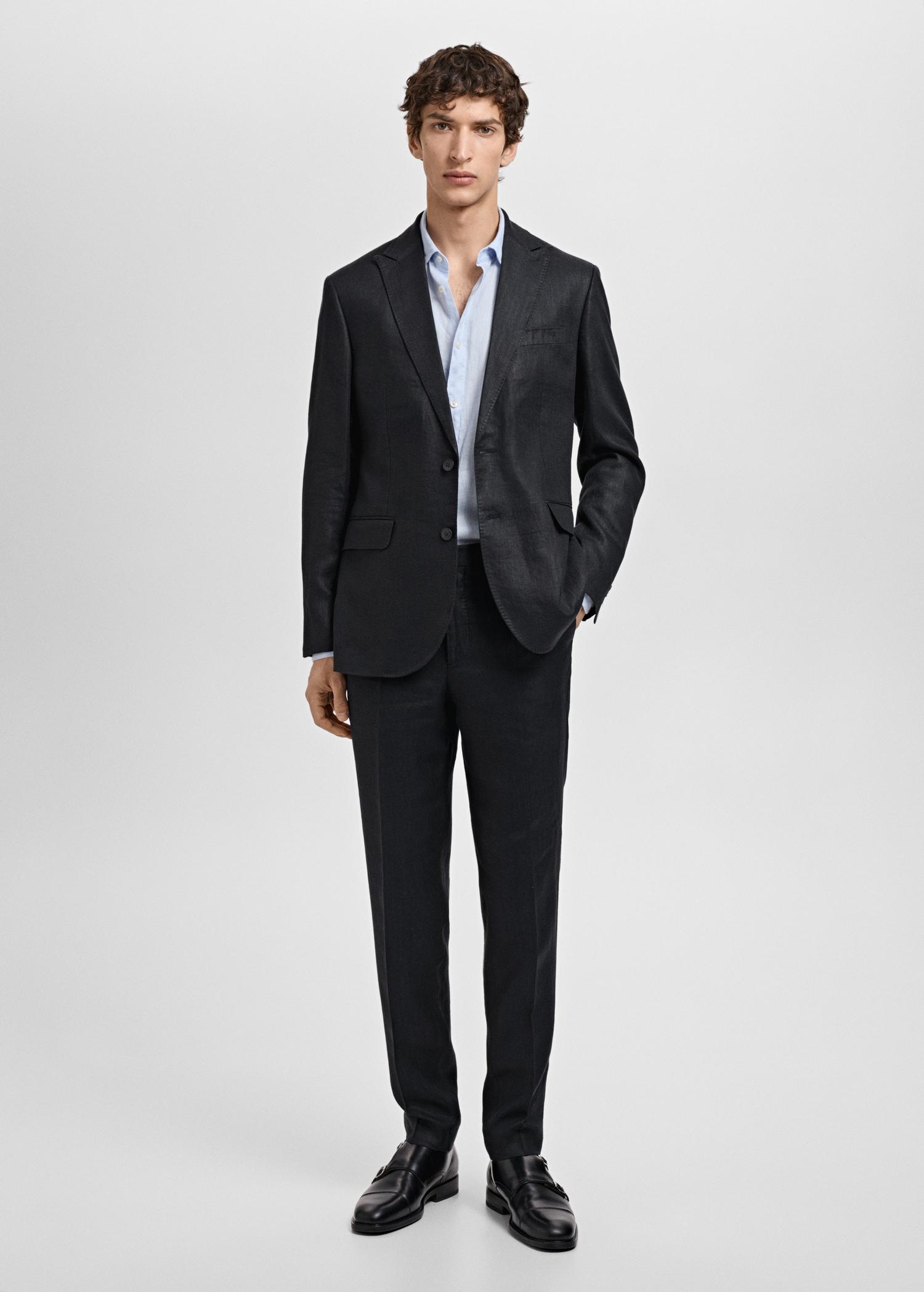 Amalfi 100% linen slim-fit suit blazer - Men | MANGO USA Product Image