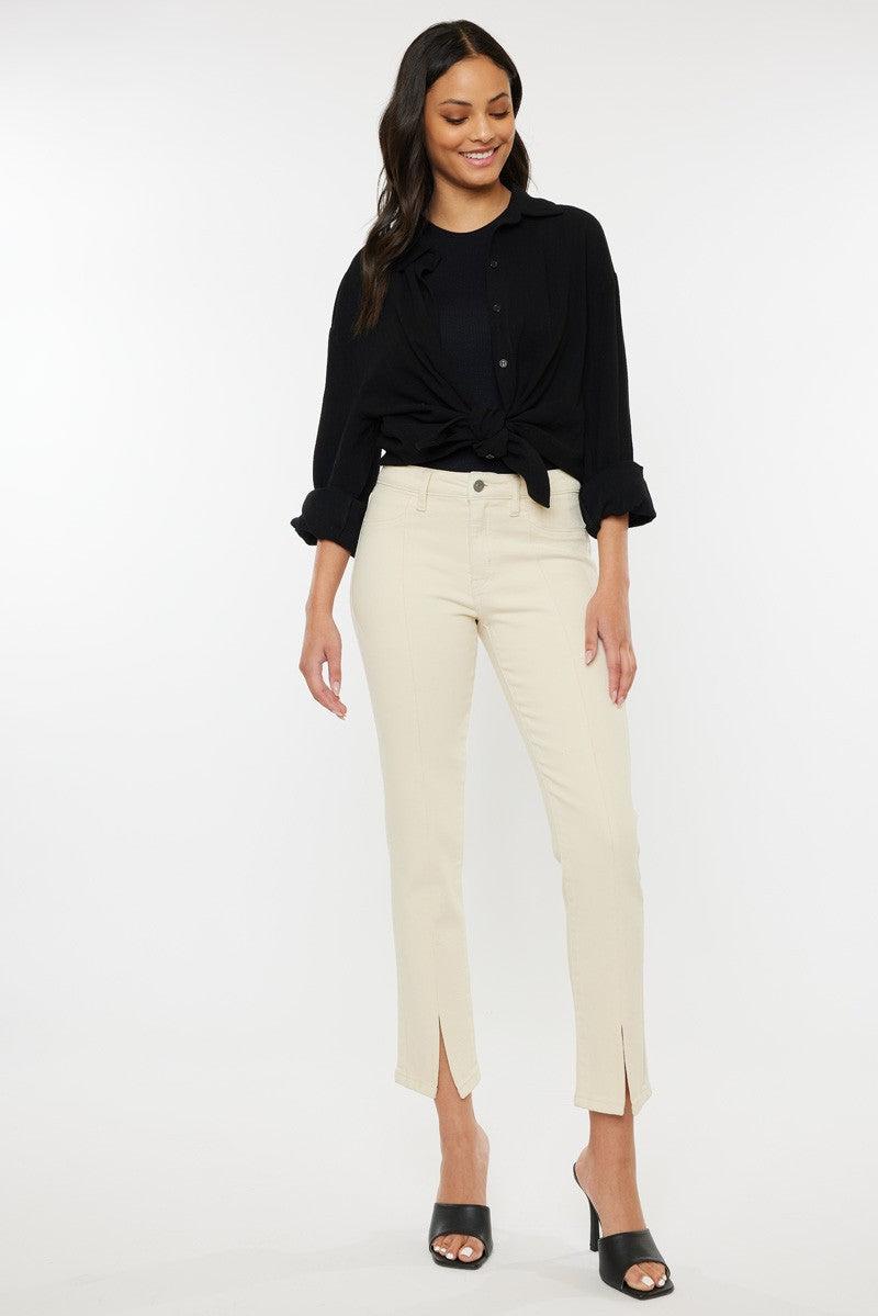 Mid Rise Skinny Straight Jeans Product Image