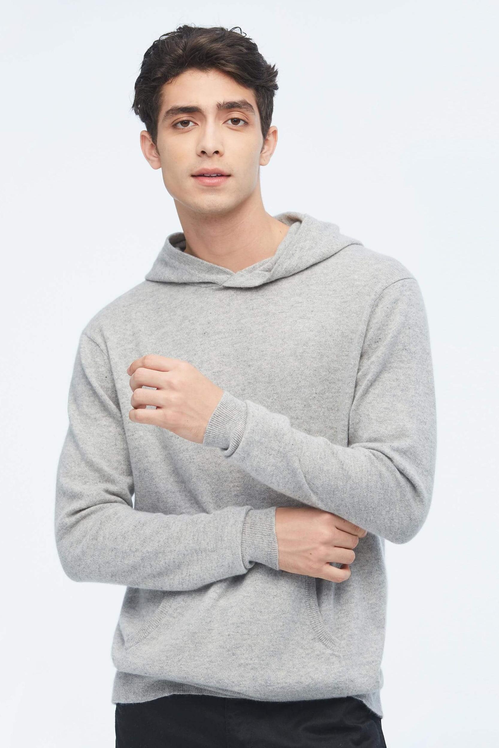 Cashmere Pullover Hoodie For Men Product Image