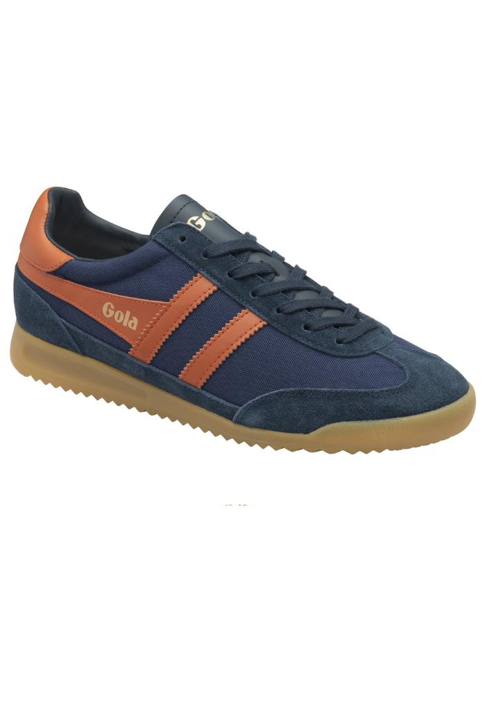 Gola Classics Men's Tornado Sneakers- Navy/Moody Orange Product Image