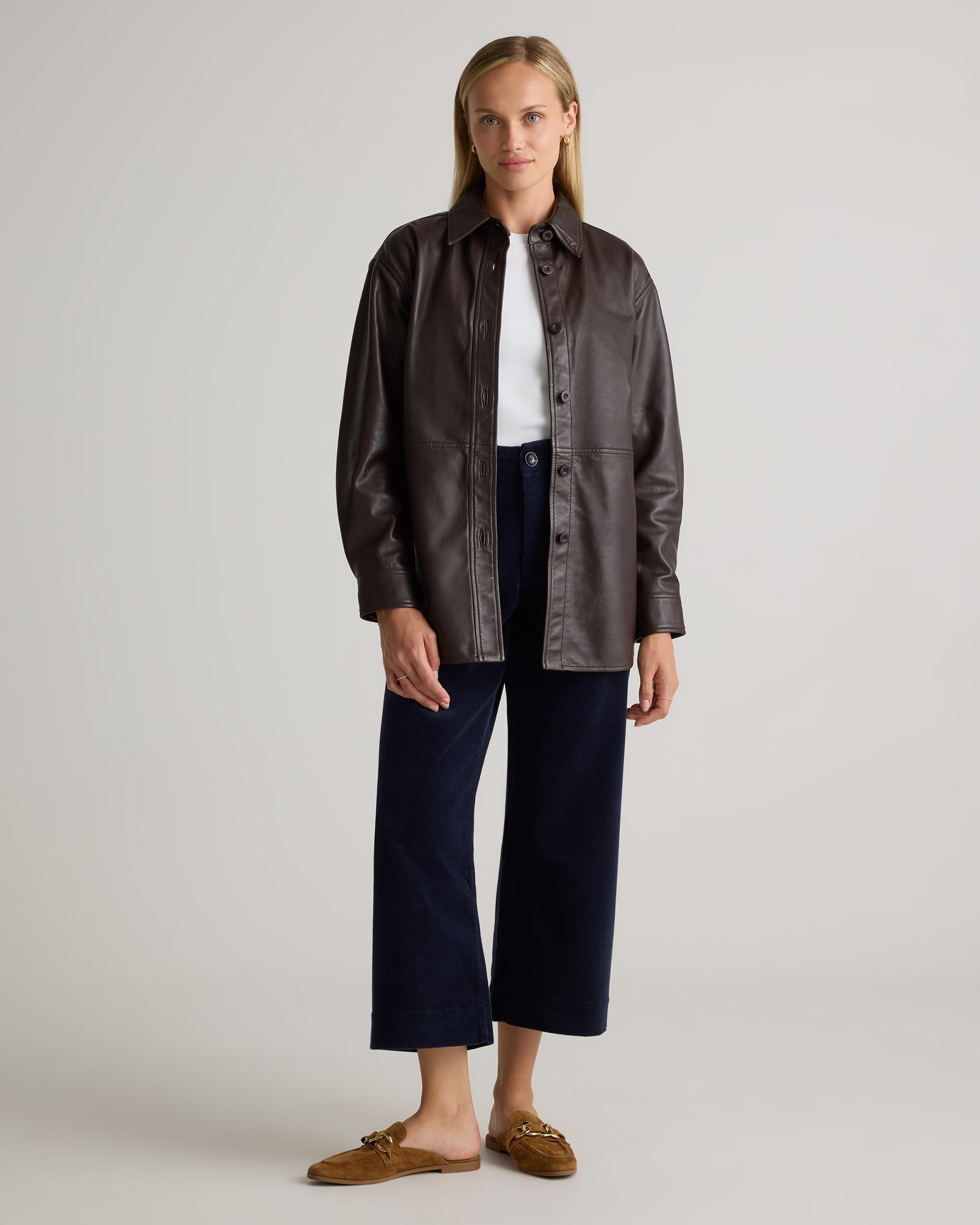 Quince | Women's Shirt Jacket Leather Product Image
