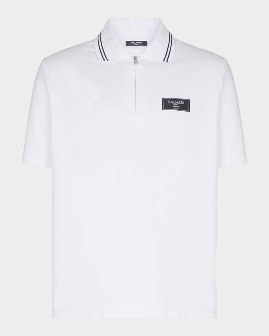 Men's Monogram Zip Polo Shirt Product Image