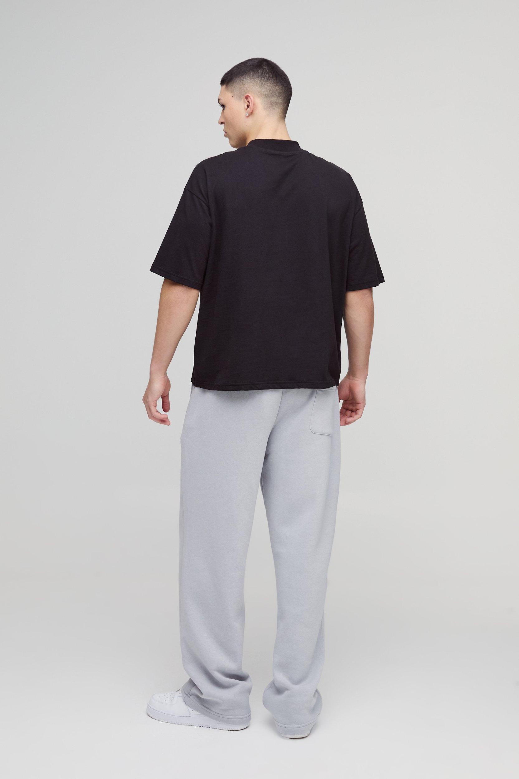 Basic Oversized Boxy Extended Neck T-shirt | boohooMAN USA Product Image