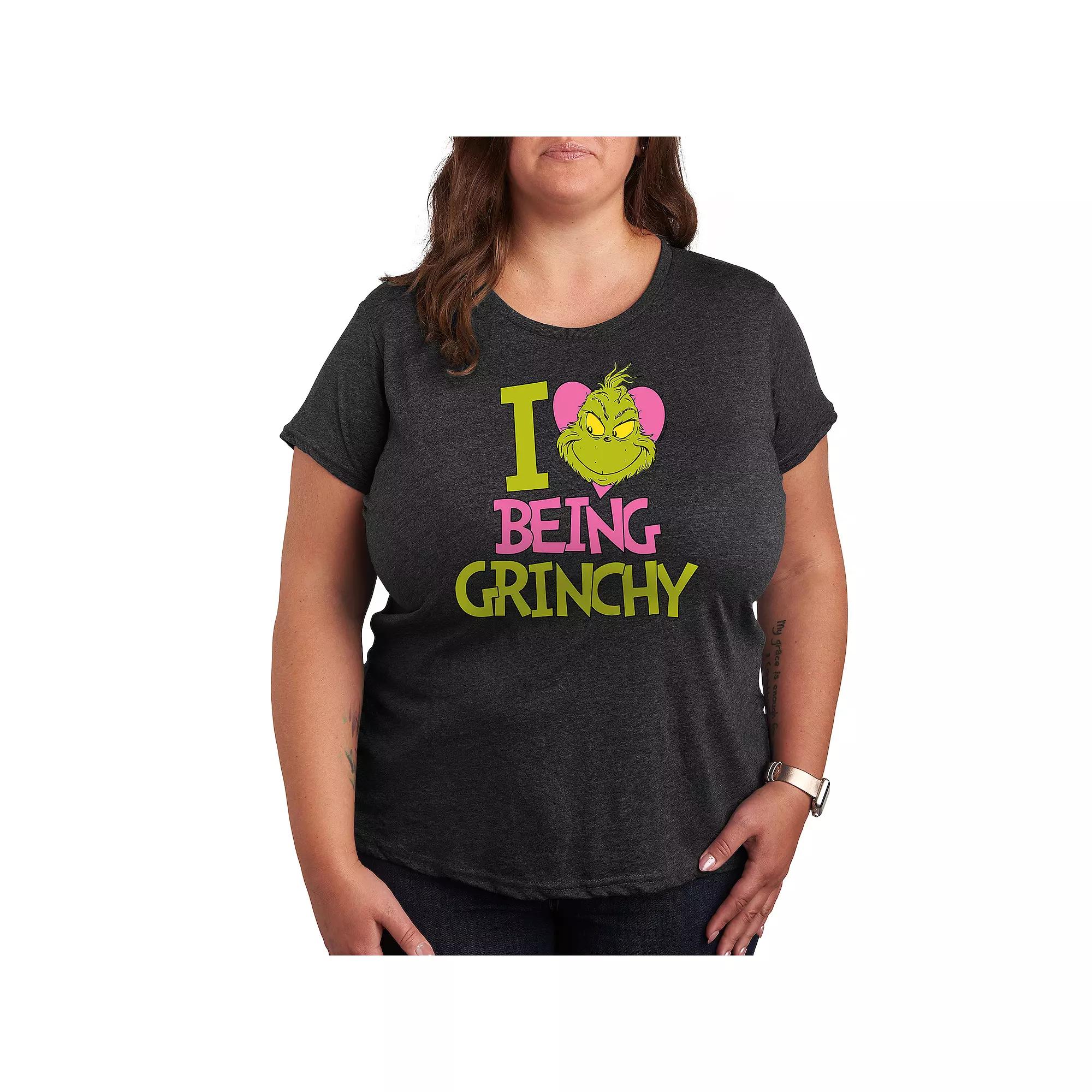 Plus Grinch I Love Being Grinchy Graphic Tee, Women's,  Product Image