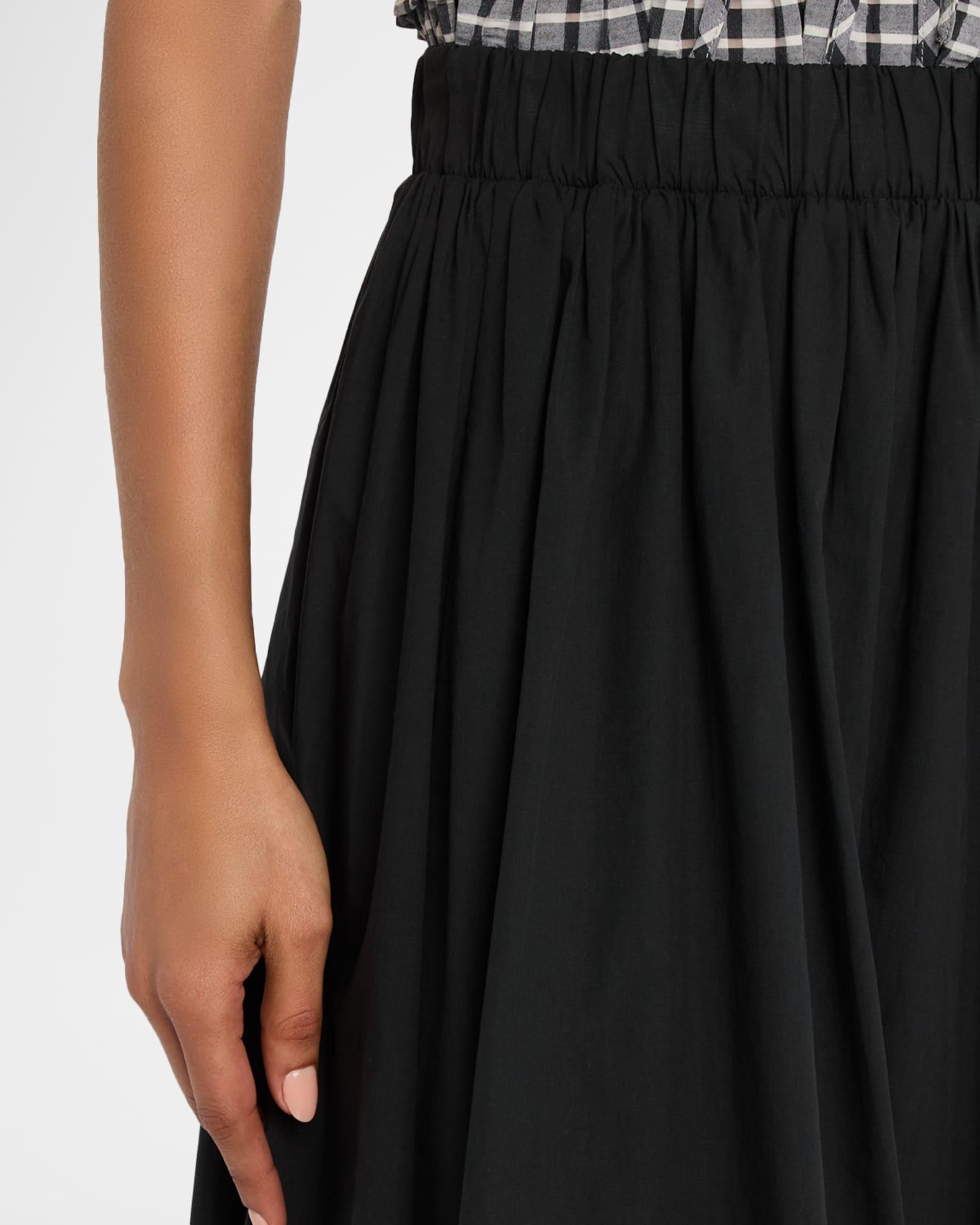 Cala Poplin Bubble Midi Skirt Product Image