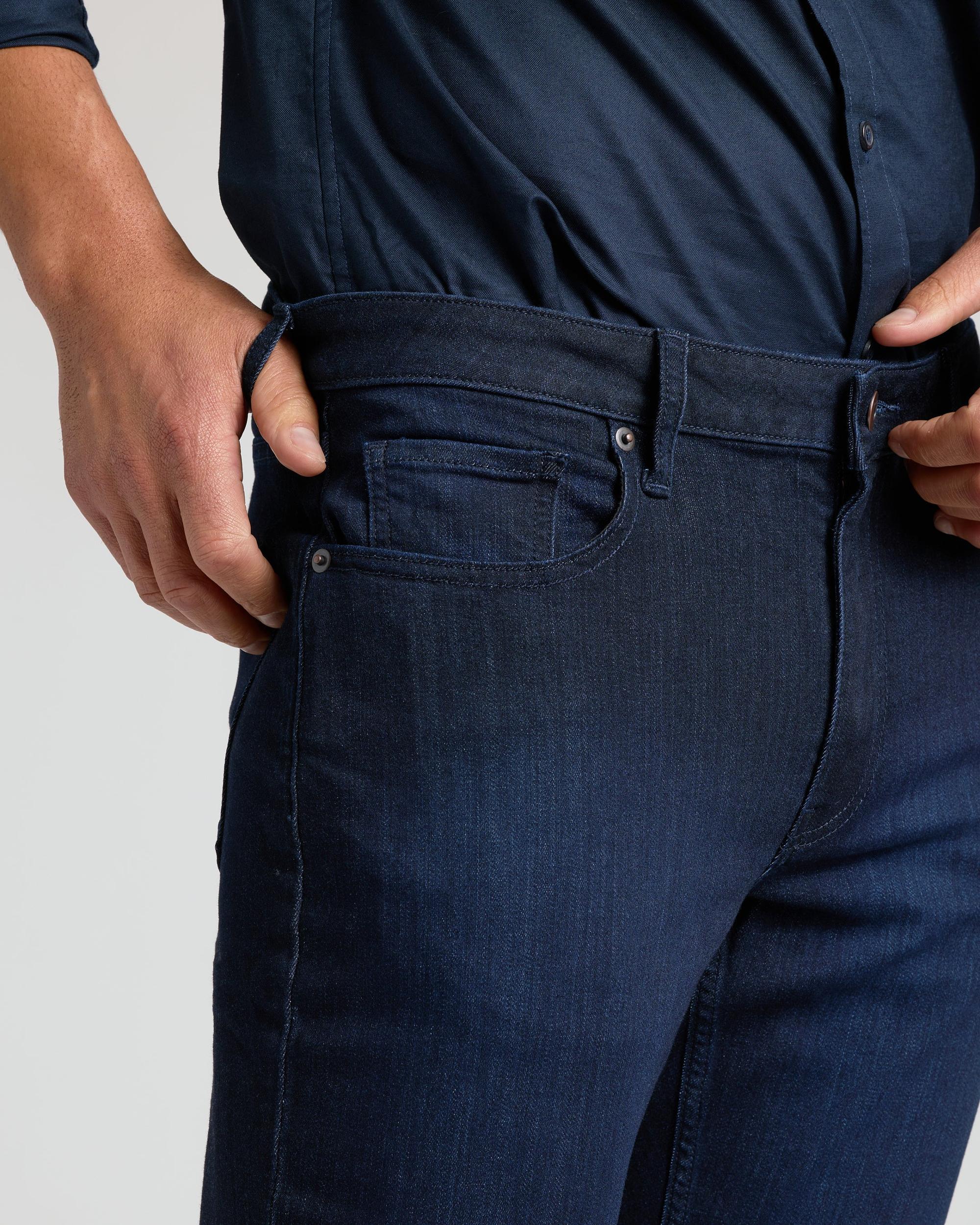 Indigo Wash Straight Comfort Stretch Jeans Product Image
