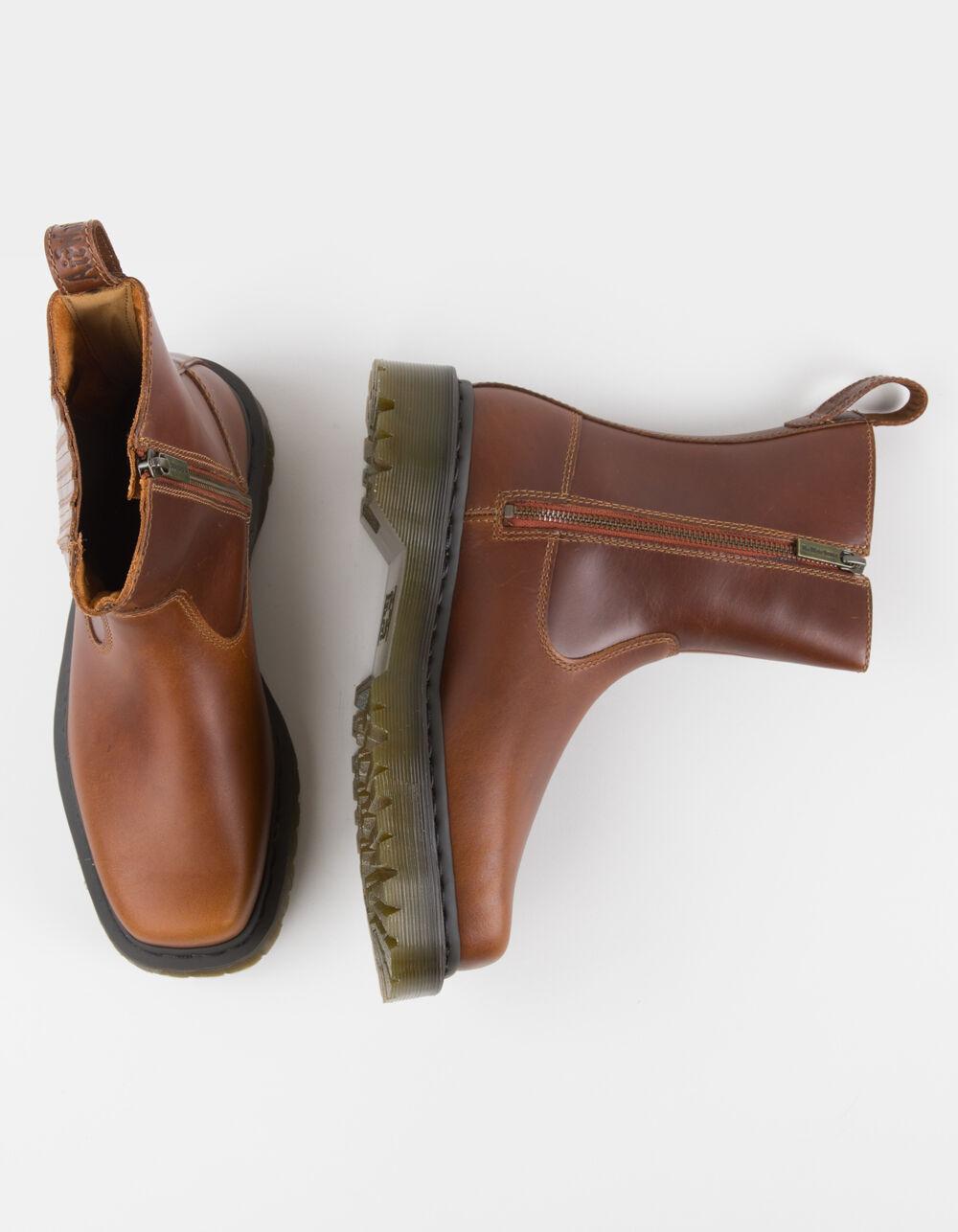 DR. MARTENS Amaayah Lo Womens Leather Boots - BUTTERSCOTCH Product Image