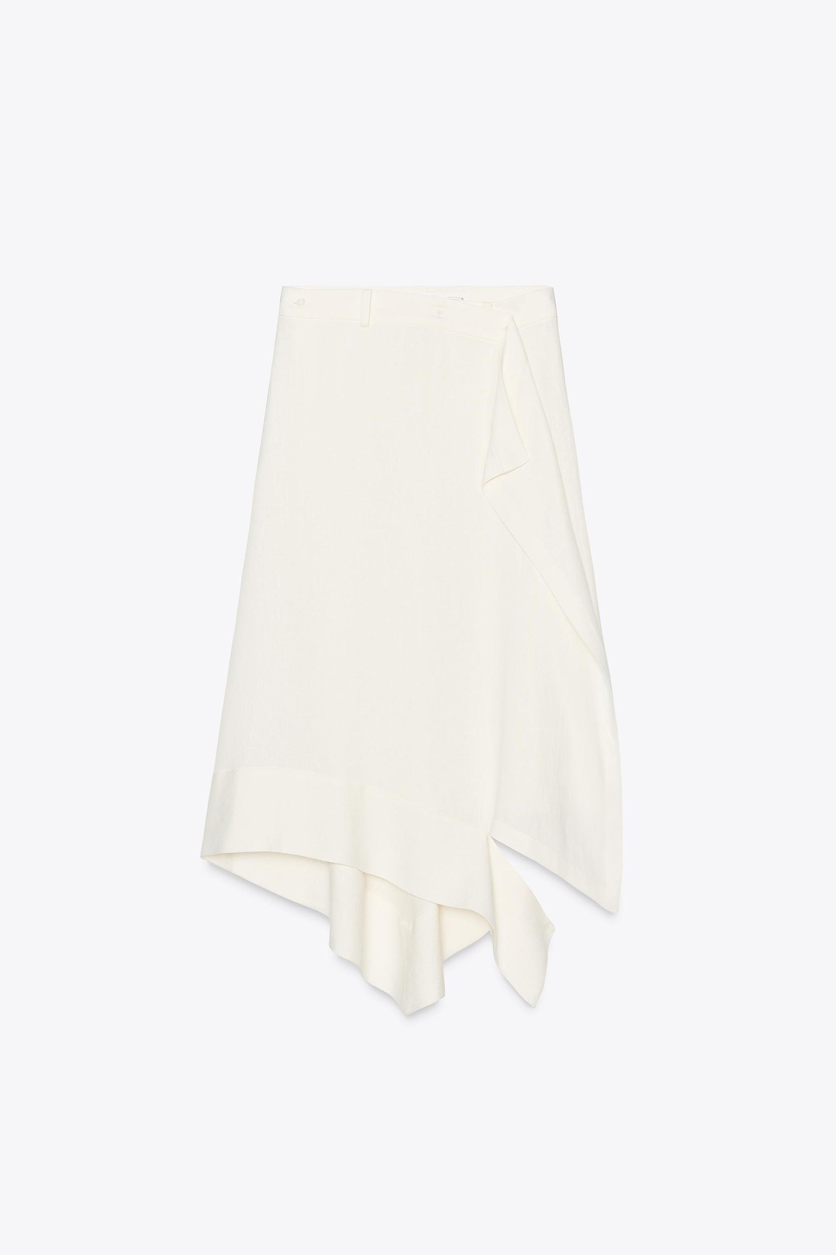 ASYMMETRIC LINEN SKIRT ZW COLLECTION Product Image