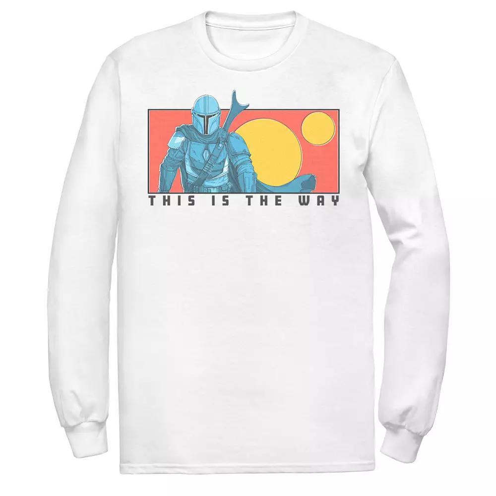 Men's Star Wars The Mandalorian This Is The Way Cartoon Panel Tee, Size: Medium, White Product Image