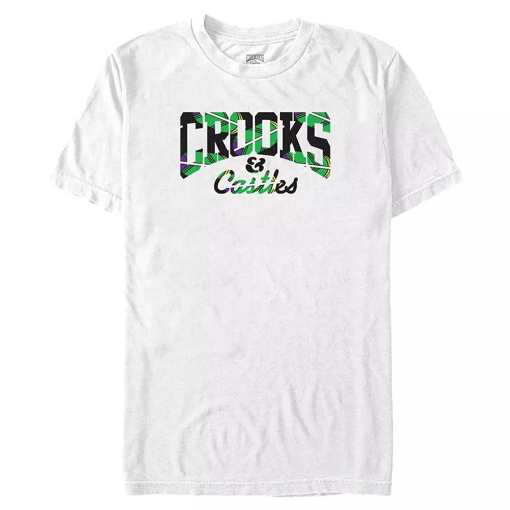 Men's Crooks & Castles Black Tropical Print  Graphic T-Shirt Product Image