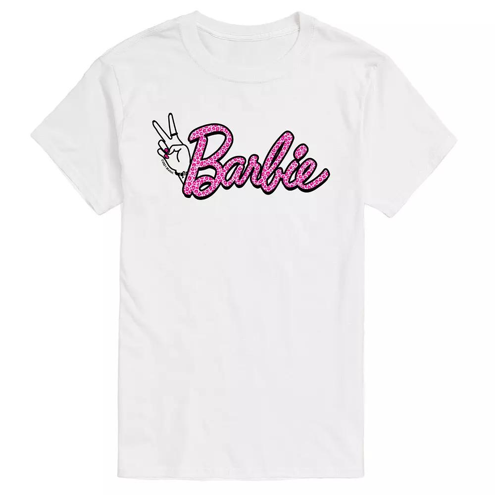 Big & Tall Barbie® Leopard Logo Graphic Tee, Men's,  Product Image