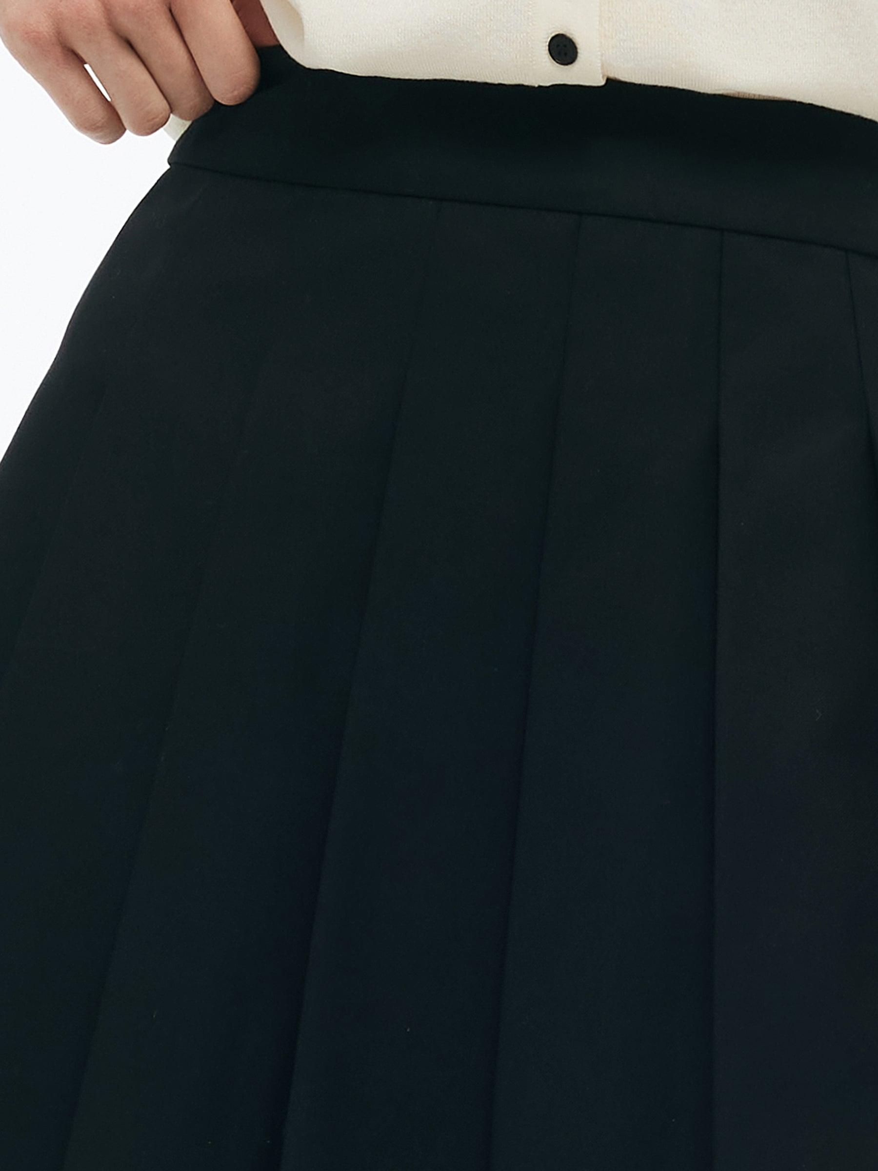 A-Line Women Pleated Mini Skirt Product Image