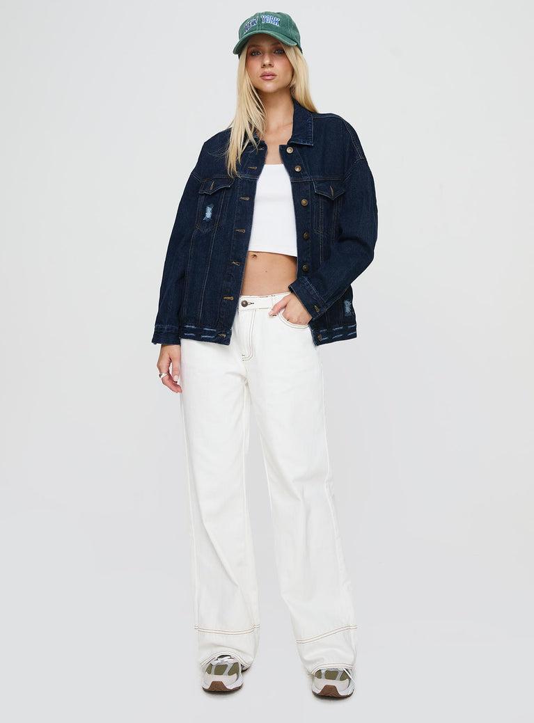 In The World Jacket Blue Denim Product Image