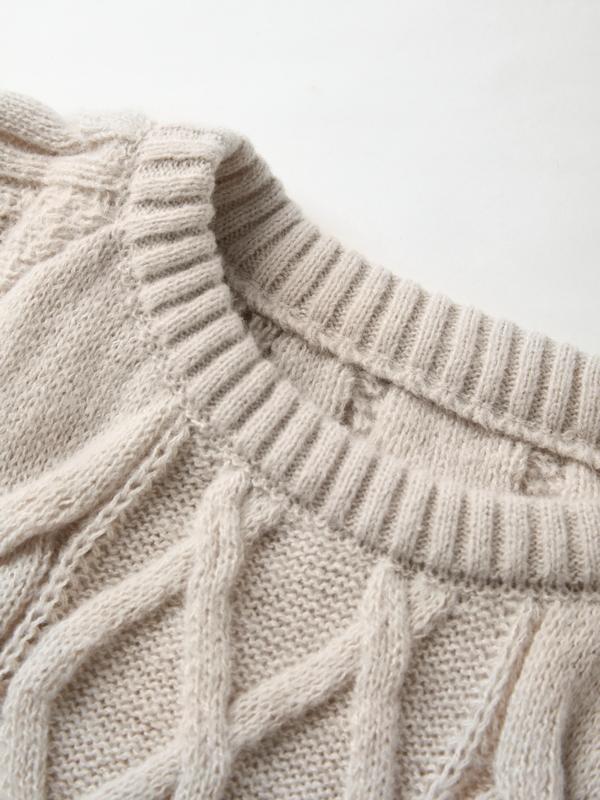 Oversized Cable Knit Sweater Product Image