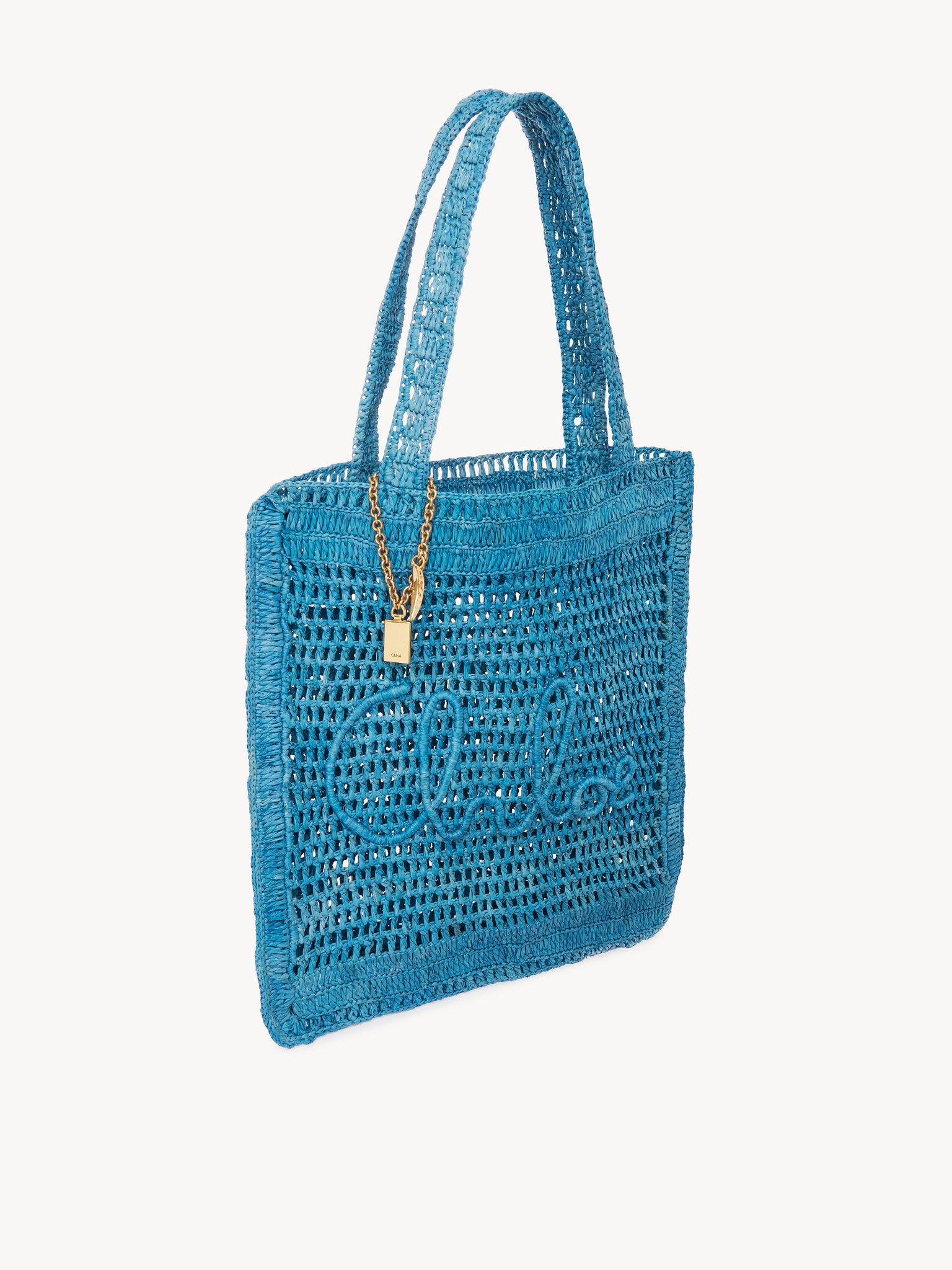 Summer Banana tote bag in raffia Product Image