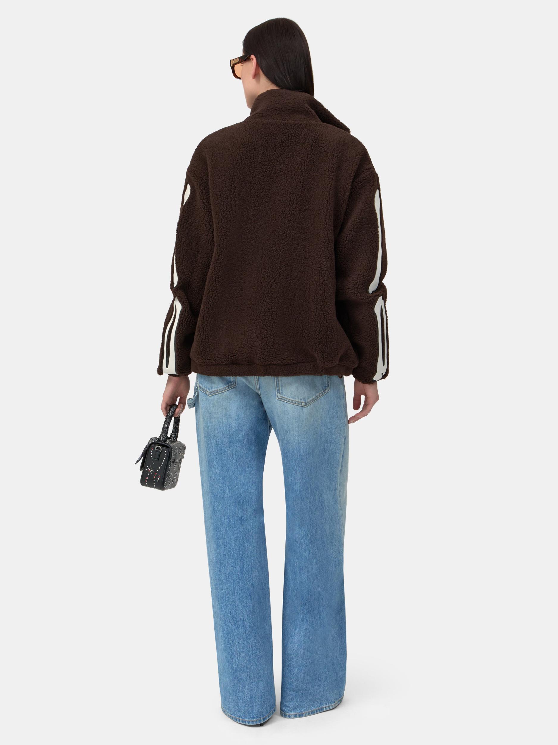 WOMEN - WOMEN'S BONES FLEECE JACKET - DARK BROWN Female Product Image